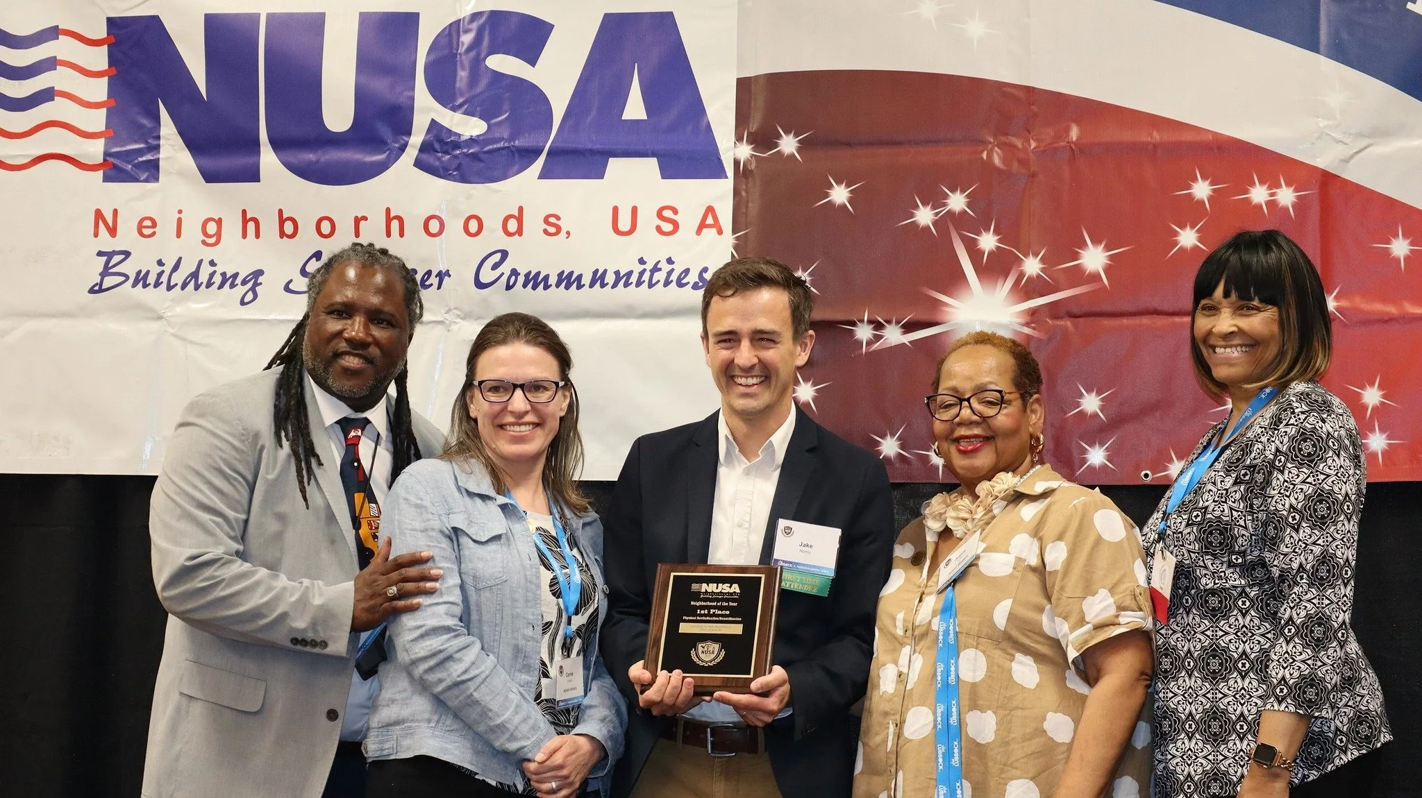 It's official: Eastcore is the Neighborhood of the Year!!! 👏👏👏 Our Tulip City Walls Mural Festival won 🥇FIRST PLACE🥇 for our physical revitalization and beautification work in our neighborhood. Thank you, Neighborhoods, USA (NUSA), for recognizi
