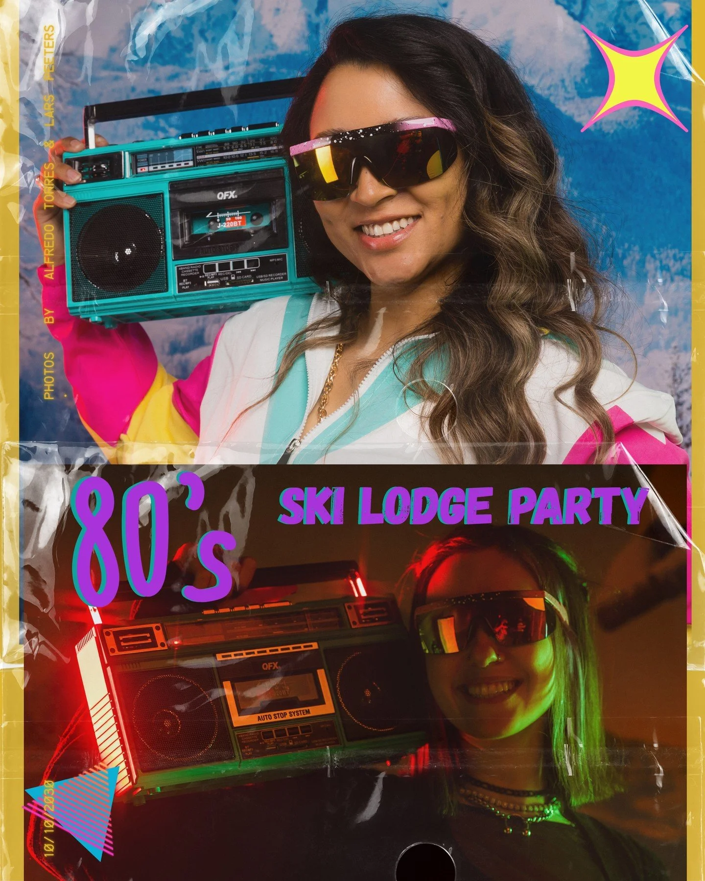 Not me posting a super fun 80's Ski Lodge Party set months later! 
I may have posted some but these two were really awesome