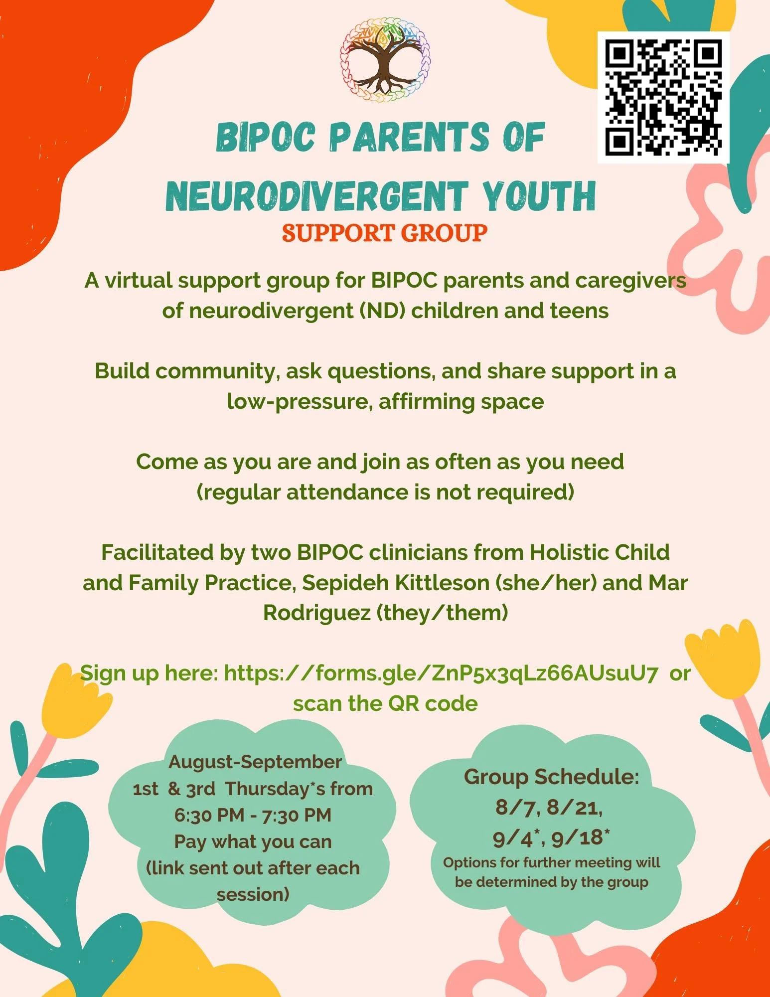 BIPOC Parents and Caregivers of Neurodivergent Children Support Group