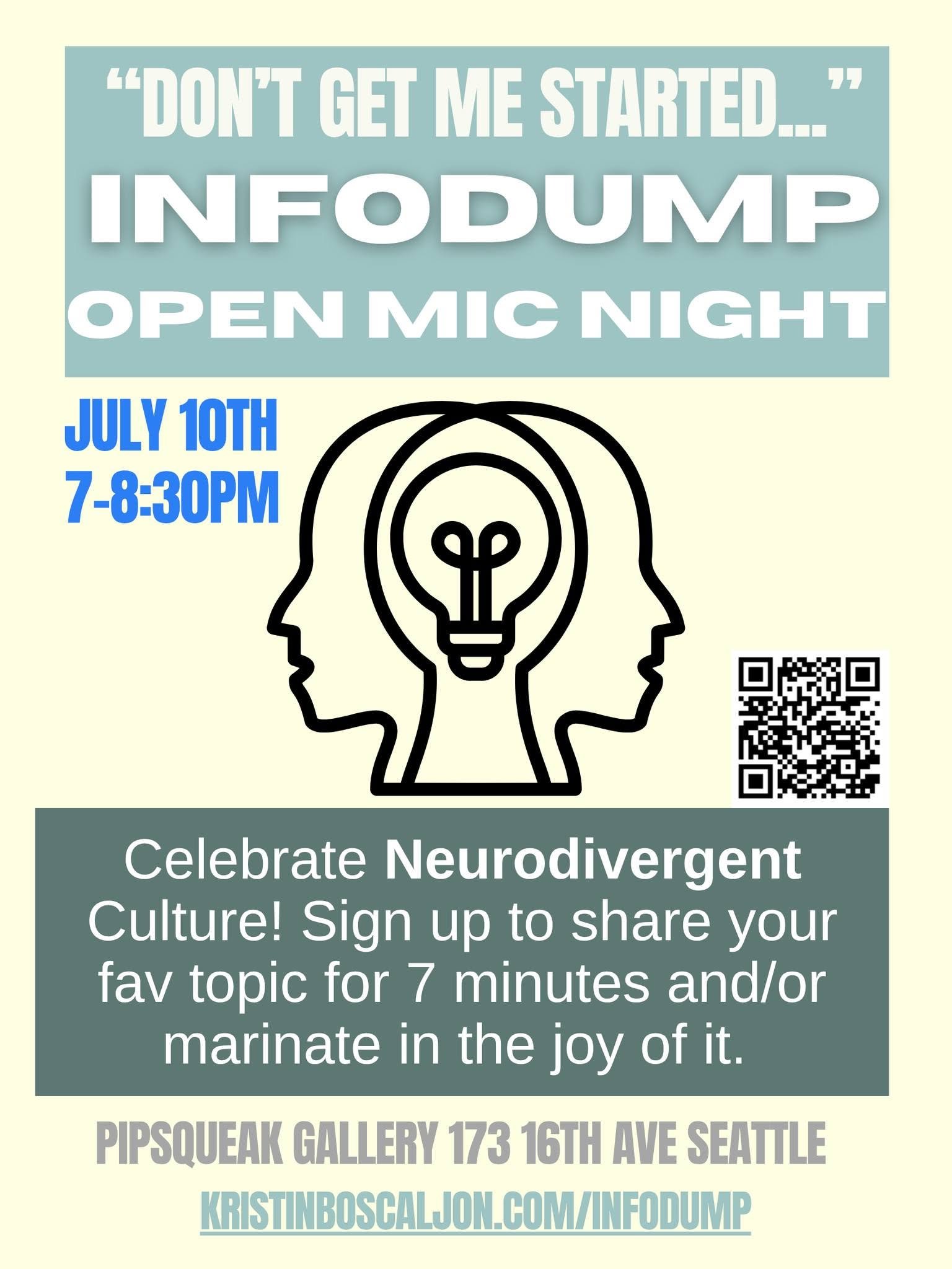 Infodump Open Mic Night