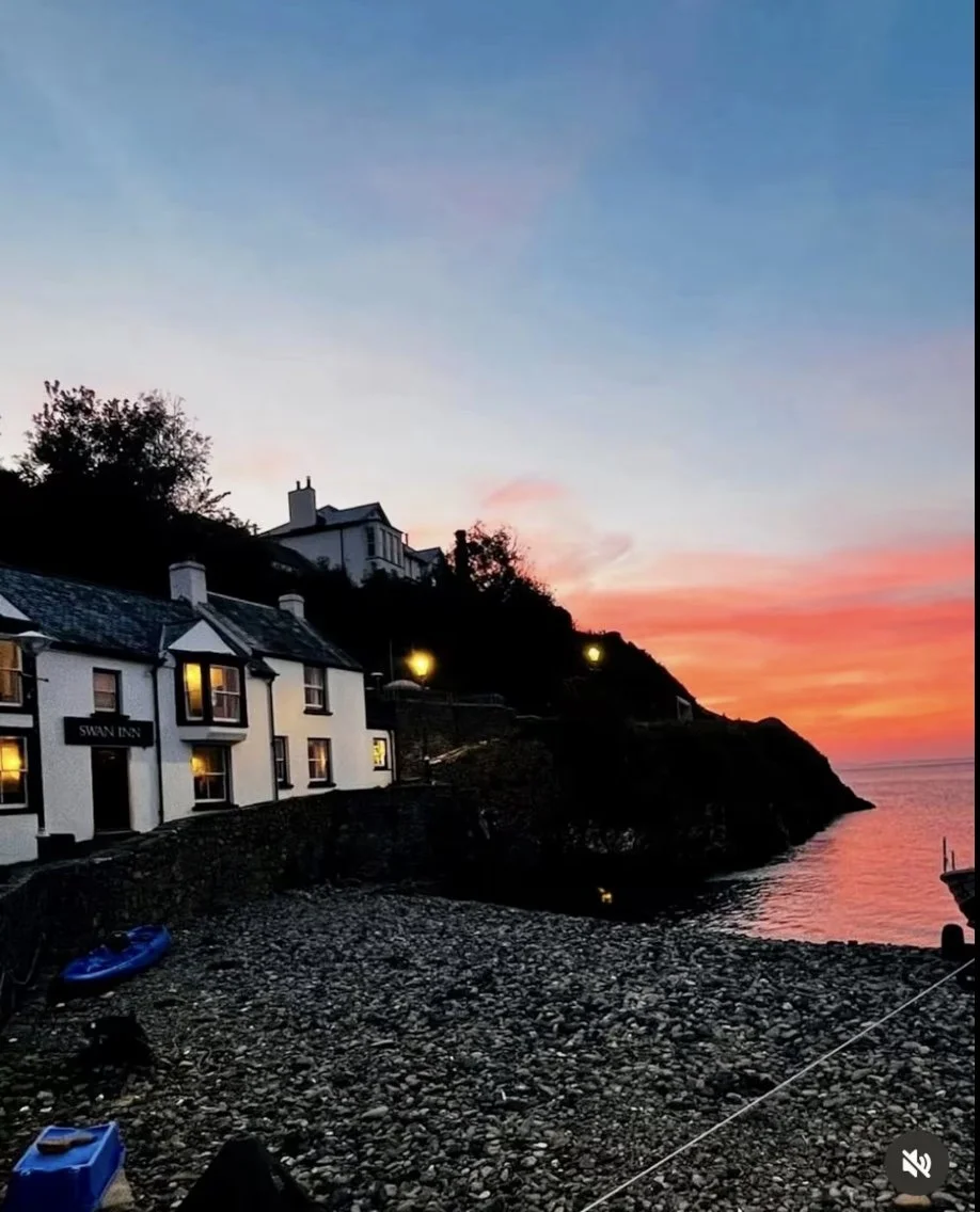 Little Haven's shoreline and pebble beach, just a 4 minute walk from The Leap cottage