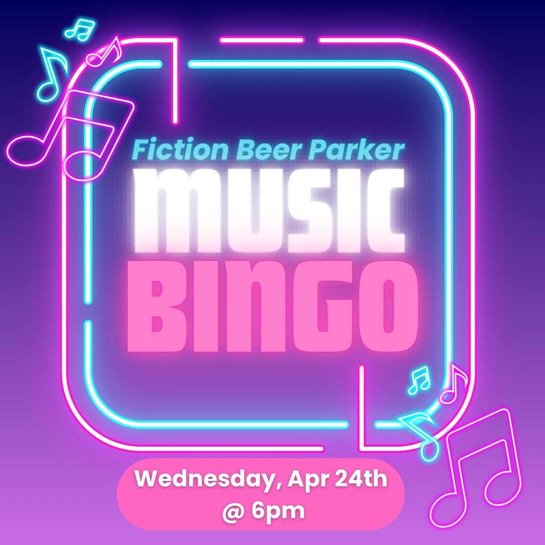 Music Bingo will be going off with a bang tomorrow, April 24th @ 6pm!

&bull;Free to play
&bull;Family Friendly