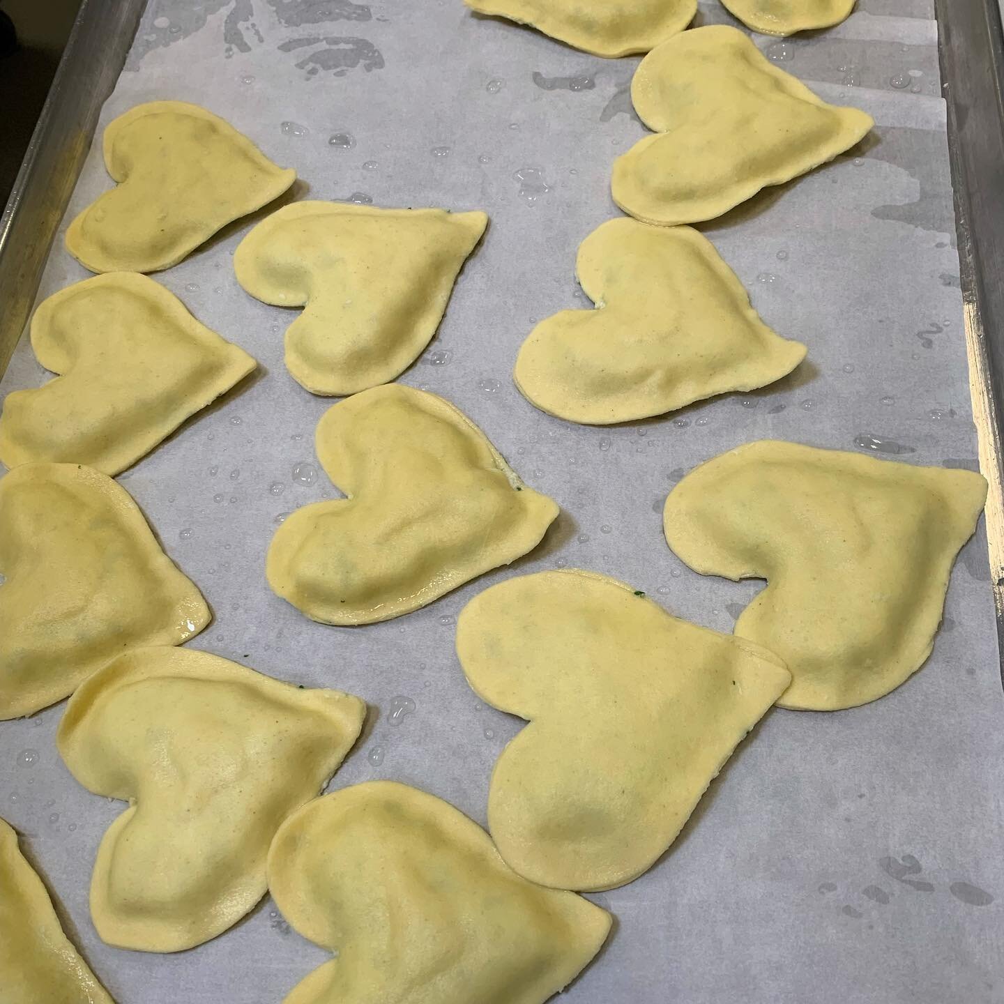 It&rsquo;s a love story, baby just say yes&hellip; to pasta on Valentines Dayyy 💛

We had fun with this special order of heart shaped cheese ravioli for @merlinofoodsseattle 😍
