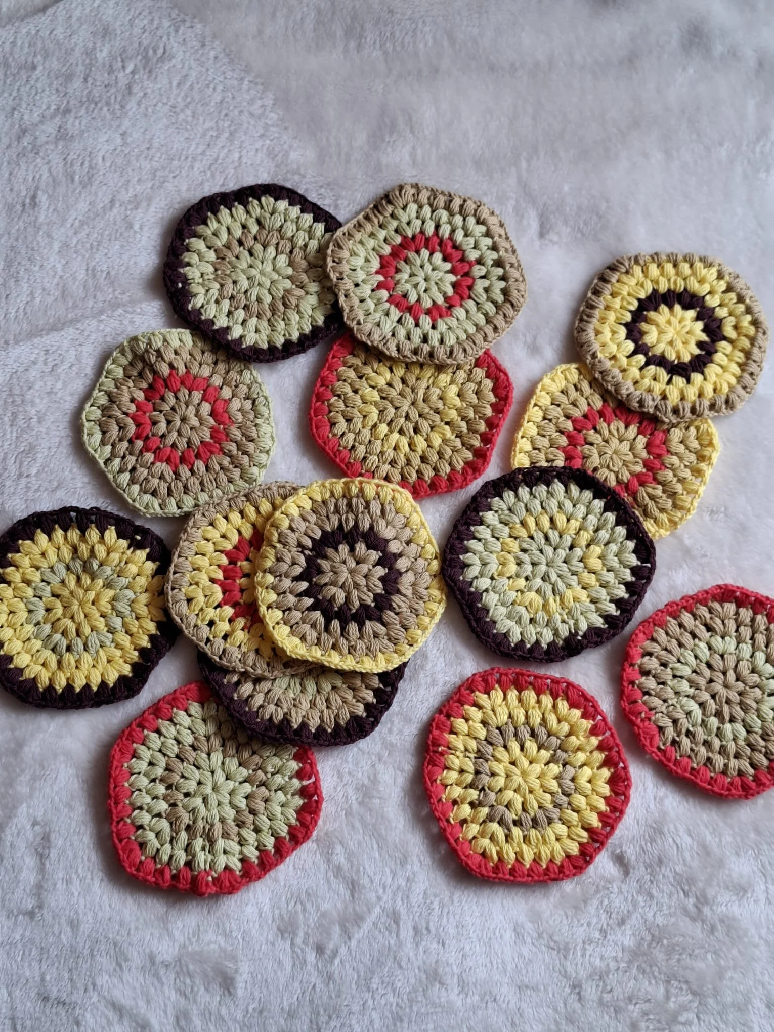 Pic 'n' Mix crochet coasters