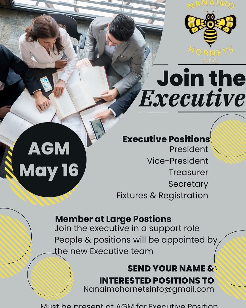 Join the executive
AGM May 16th