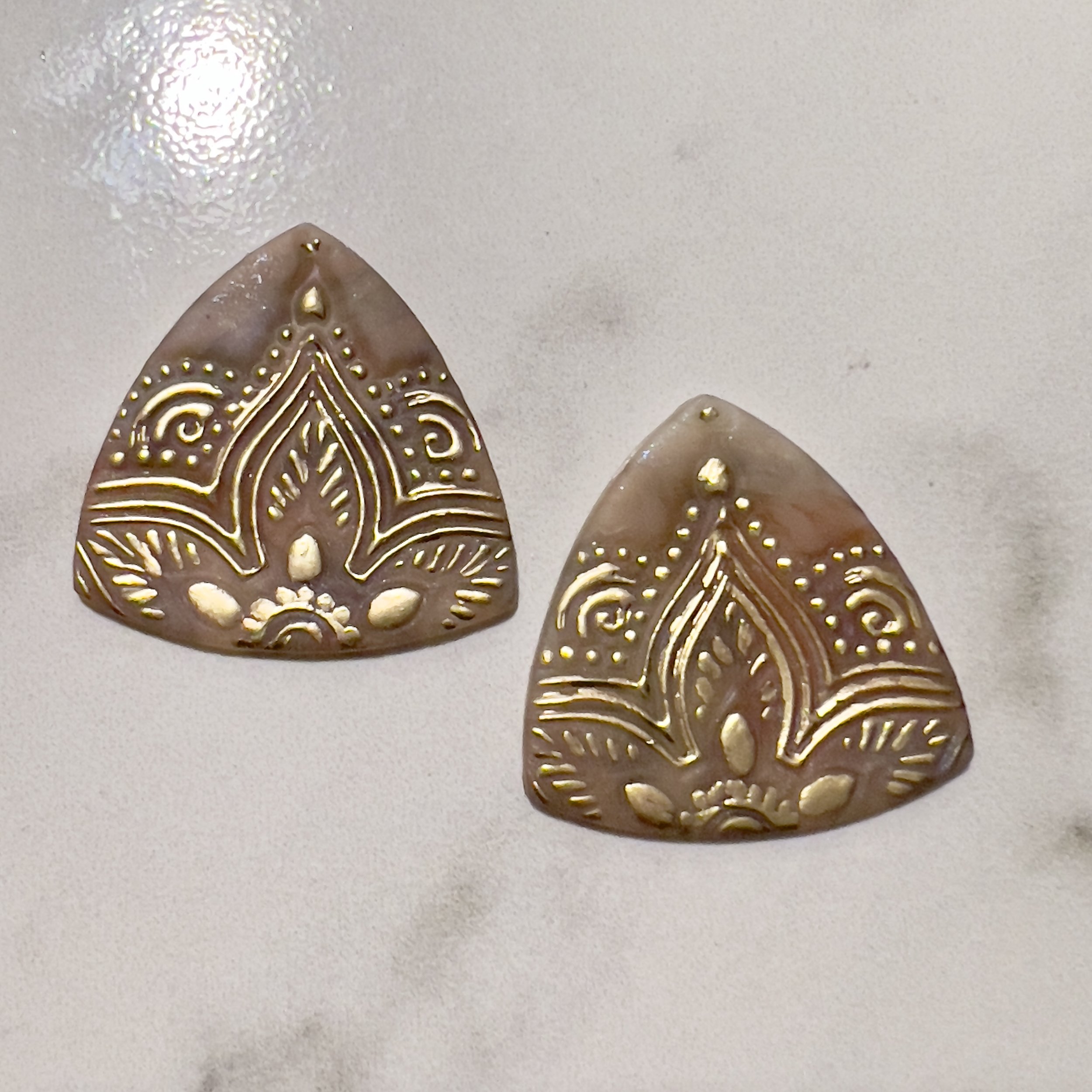 Studs with mandala design