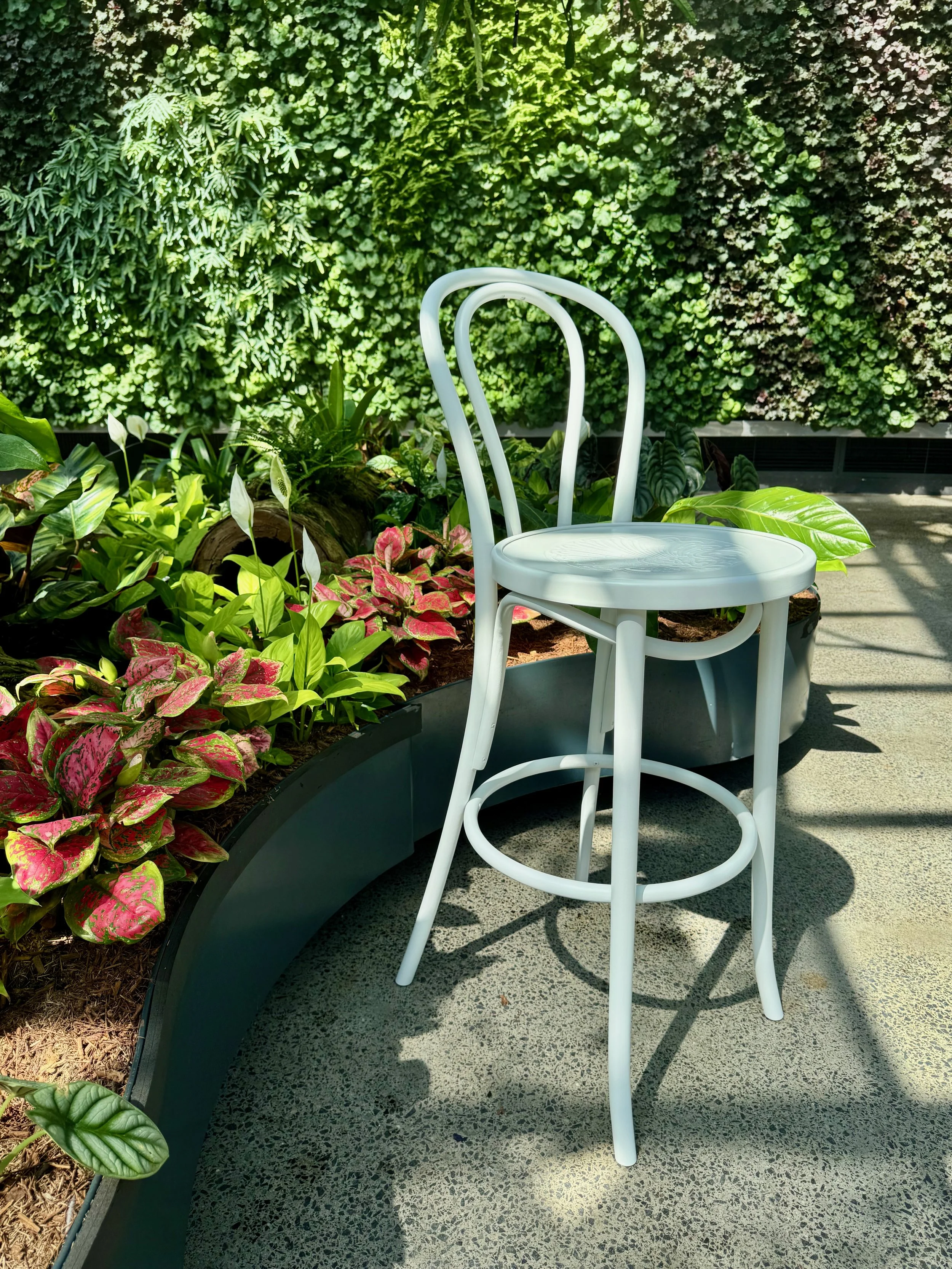 White Bentwood Bar Stool