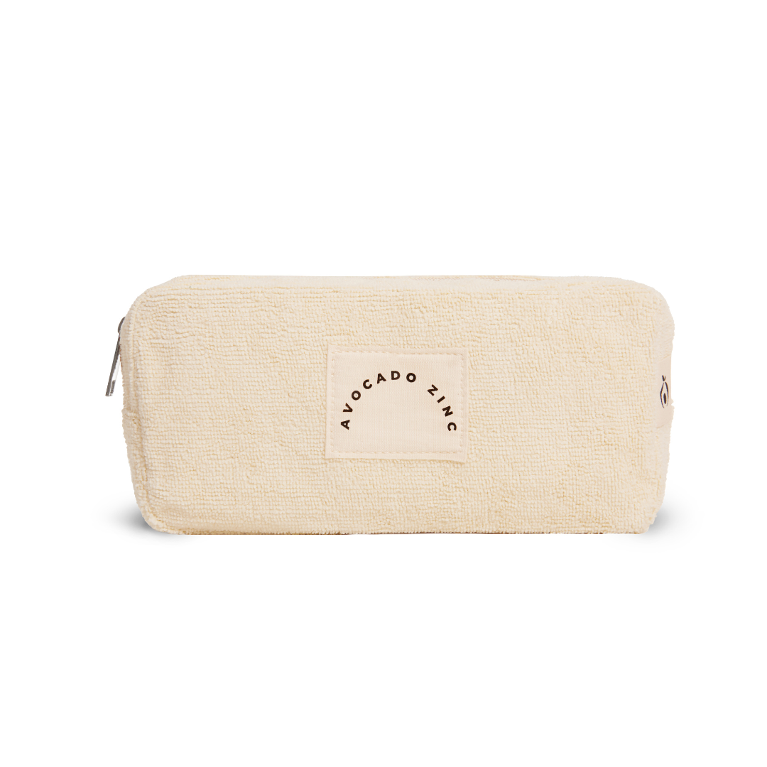 avocado zinc terry toweling sand coloured pouch.png