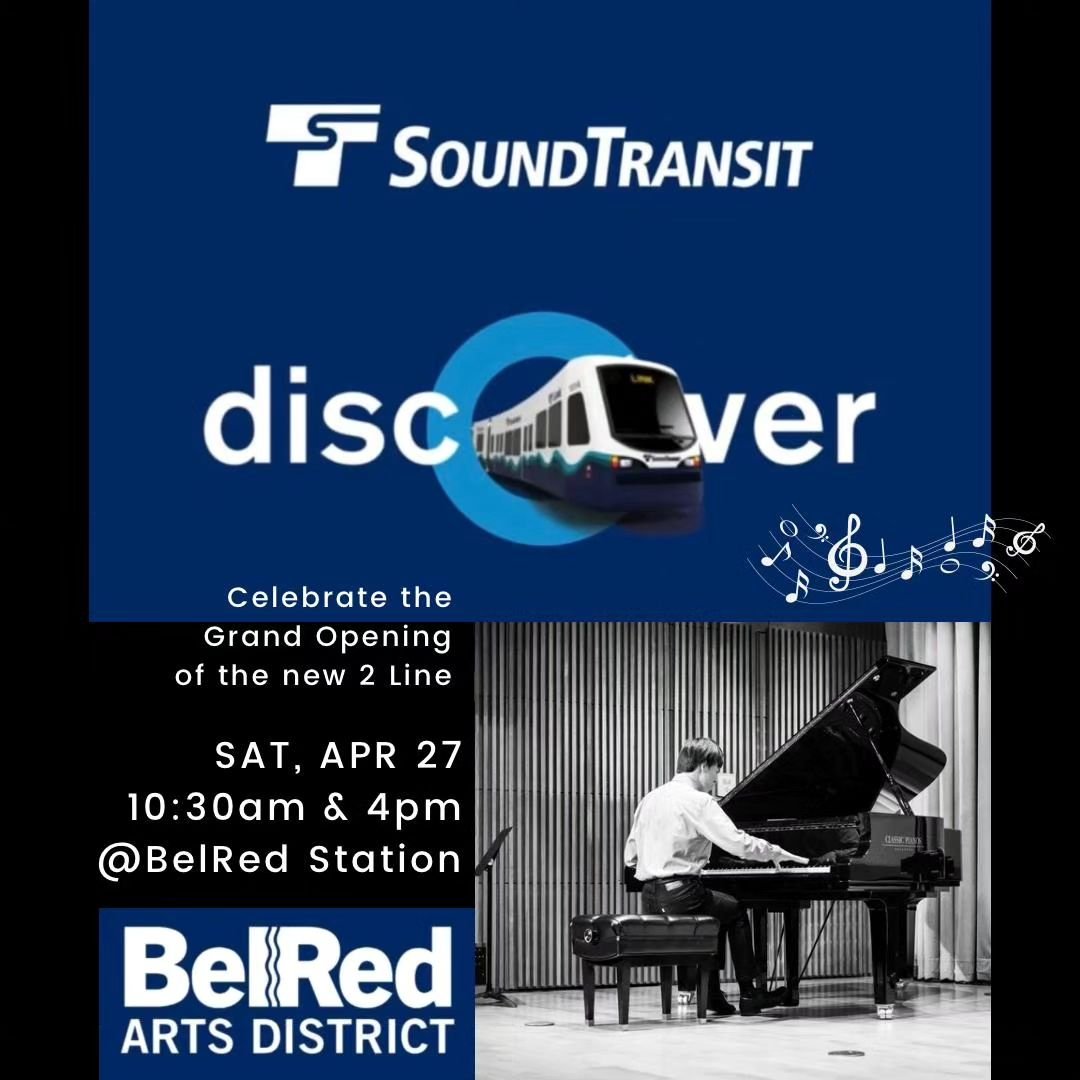 Hello everyone! I'll be playing this Saturday, April 27th for the grand opening of the SoundTransit 2 Line at the Downtown Bellevue Station Plaza. 10:30 solo piano, and at 4pm I'm leading a trio featuring Yoshi Stroh and Olivia McVicker. Thank you @b