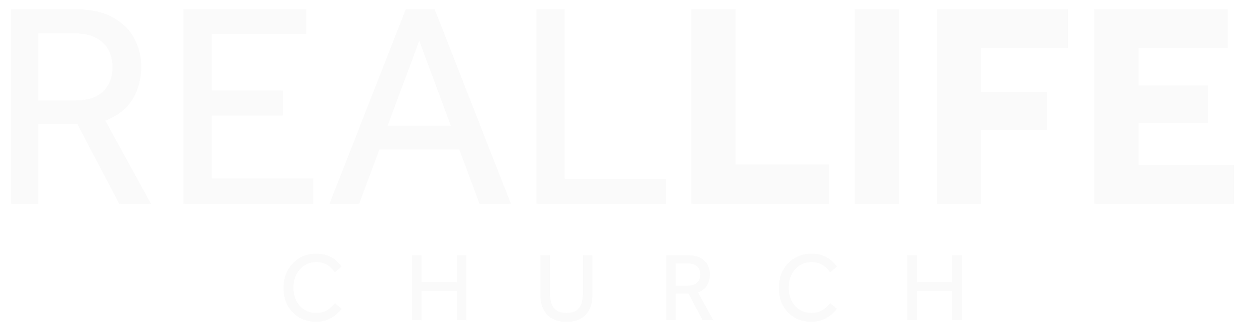 Logo for Real Life Church with the text 'REAL LIFE CHURCH' in large white letters on a black background.