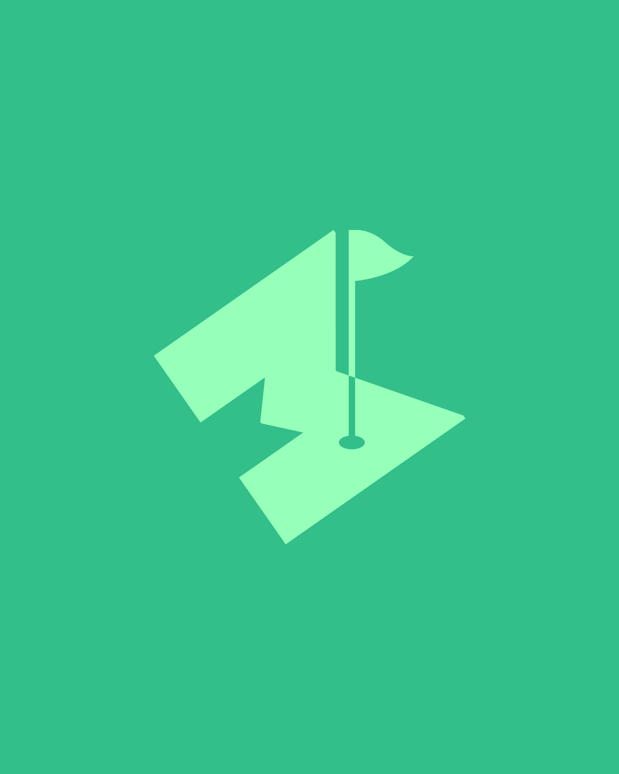 Minimalist digital illustration of a person holding an umbrella, walking on a pathway, with a large tree in the background.
