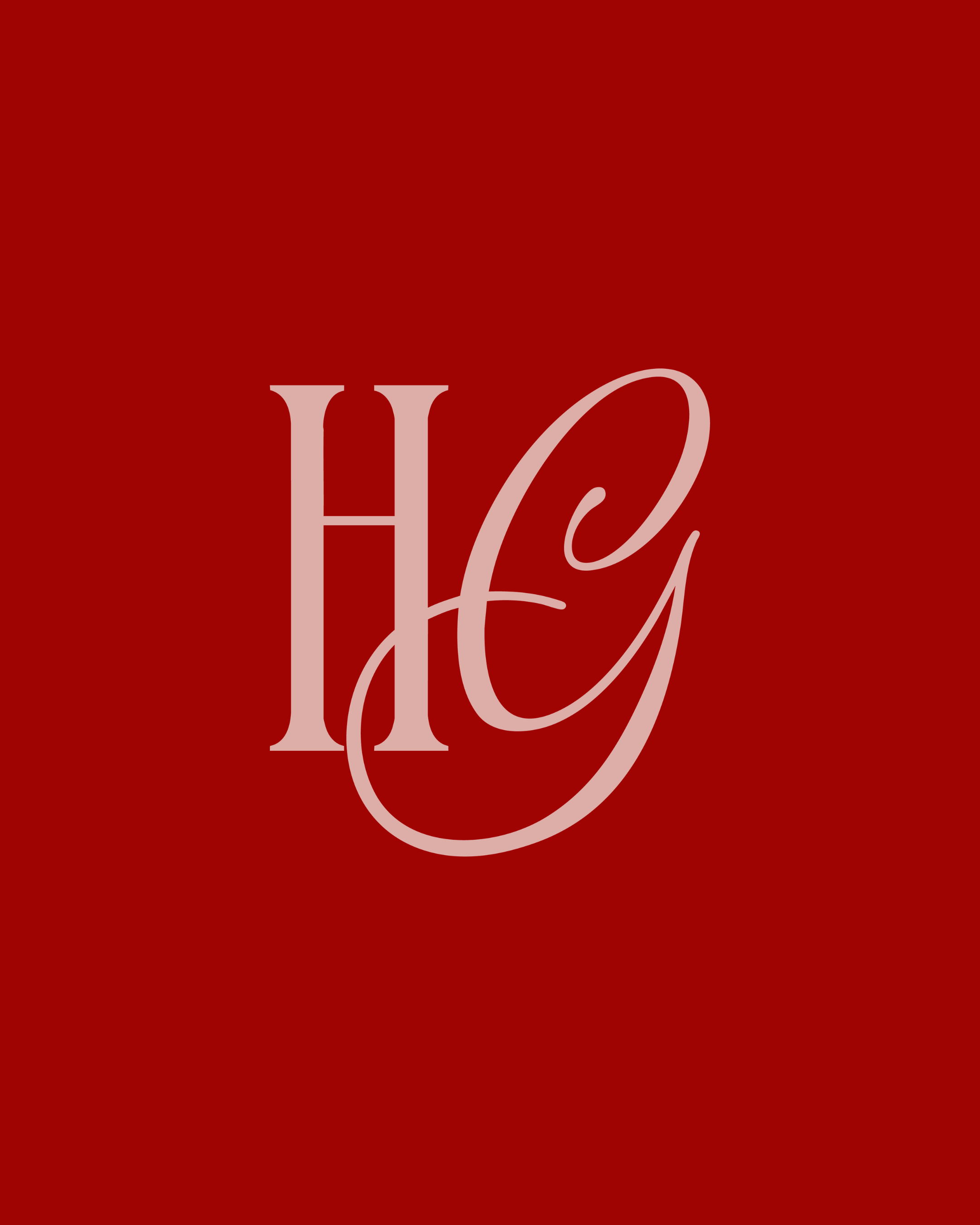 Close-up of red background with stylized cursive text in light pink that reads 'Love'.