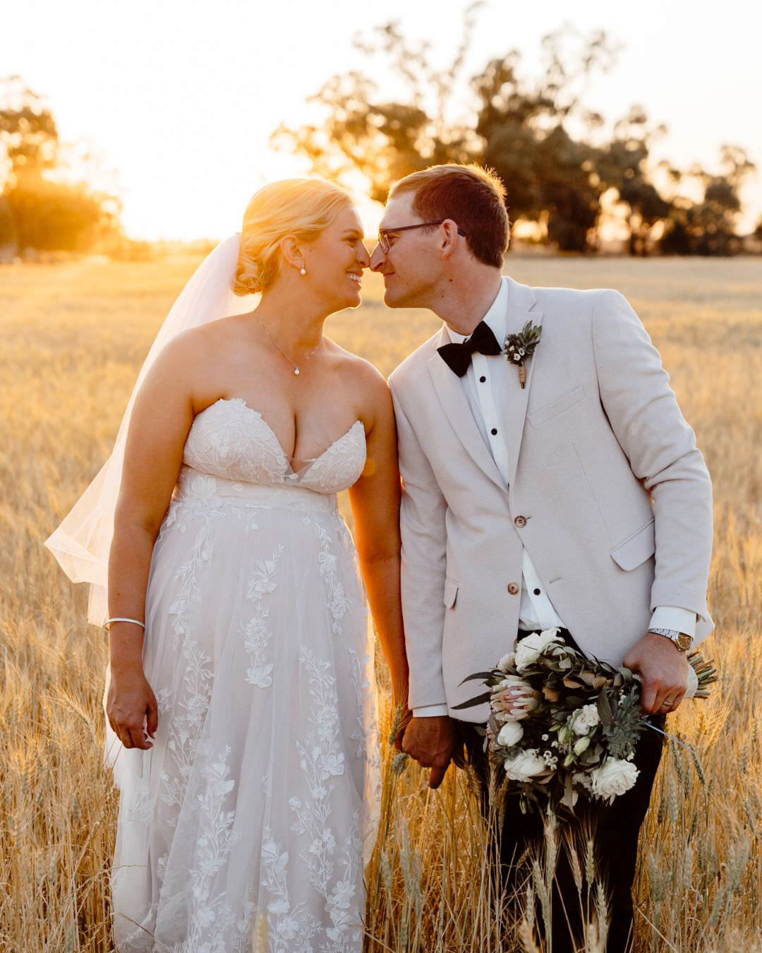 Hayley and Tadgh, country kids with huge hearts, hit it off pretty quickly after meeting at college in university. Fast forward 10 years and they got married under two huge lemon scented gums on a private property outside of Dubbo before we wandered 
