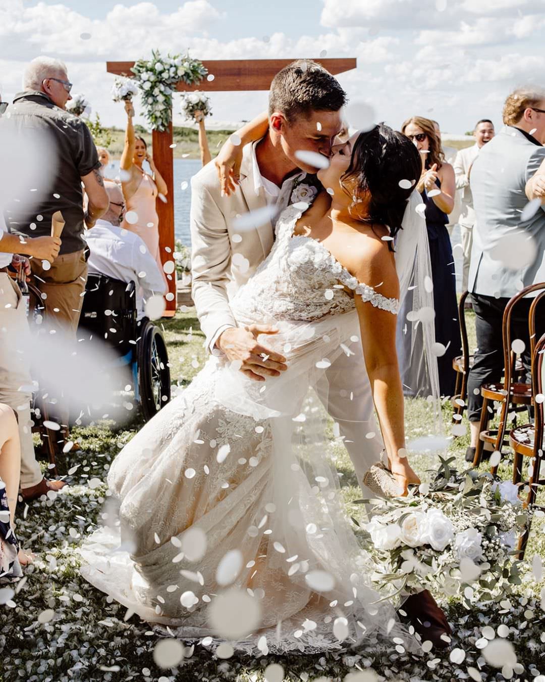 Breanna and Lachie, high school sweethearts, finally tied the knot in front of their favorite people with the magic touch of @celebrations_by_kate! 💫

Their rustic-themed wedding at @canobolasdancehall was absolutely next-level &ndash; things got wi