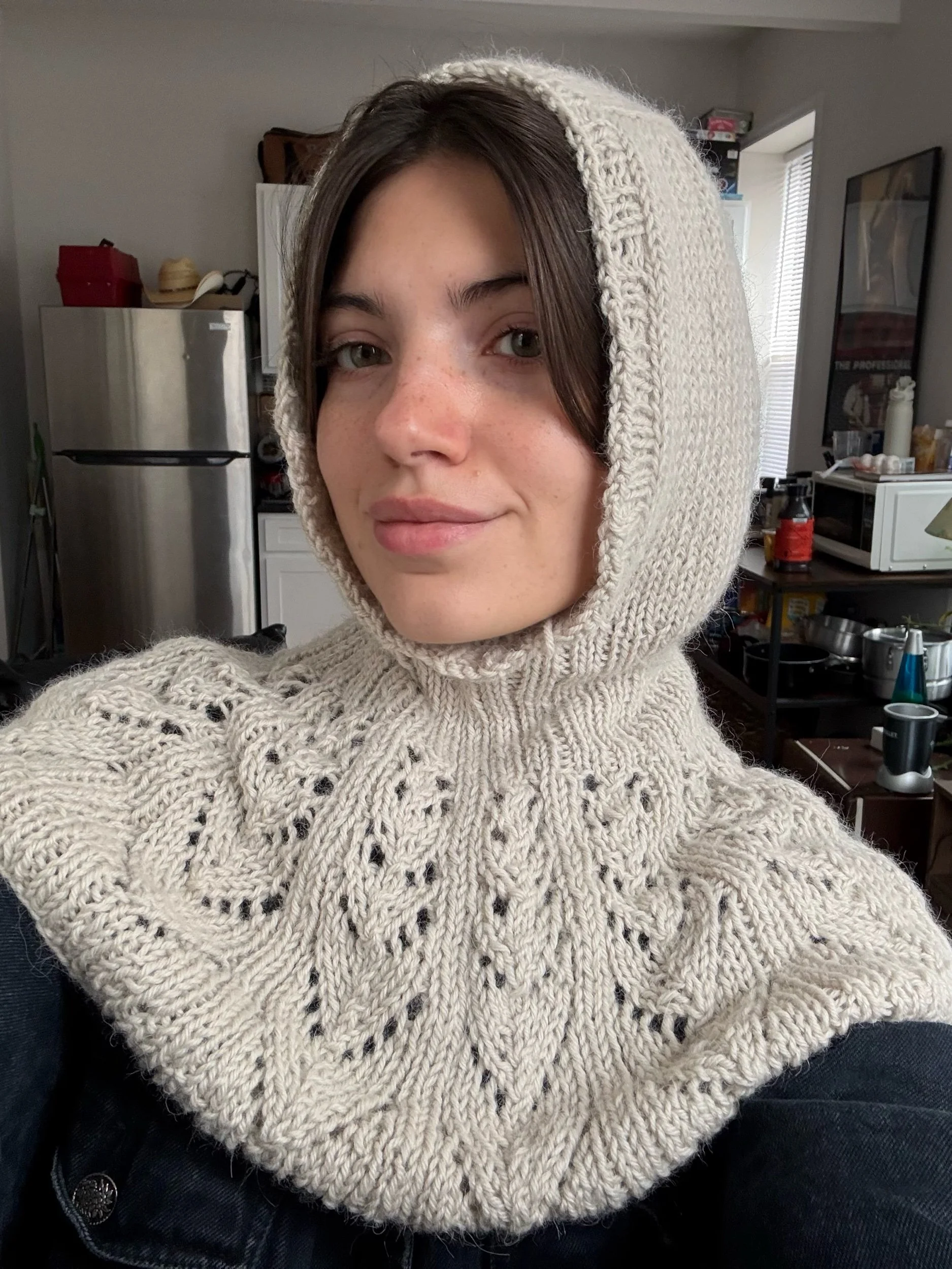 Balaclava with Lace Collar Pattern