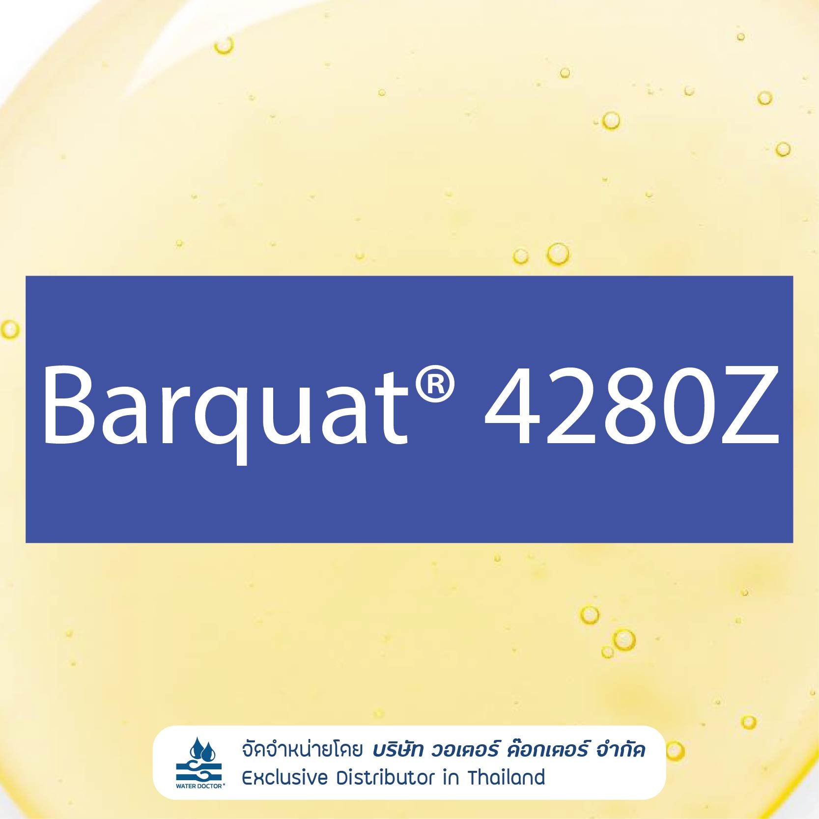 BARQUAT 4280Z สารลดแรงตึงผิว Cationic Surfactant ที่มีประสิทธิภาพสูงในการฆ่าเชื้อและควบคุมจุลินทรีย์ (BKC + Alkyl Dimethyl Ethylbenzyl Ammonium Chloride (ADEBAC))