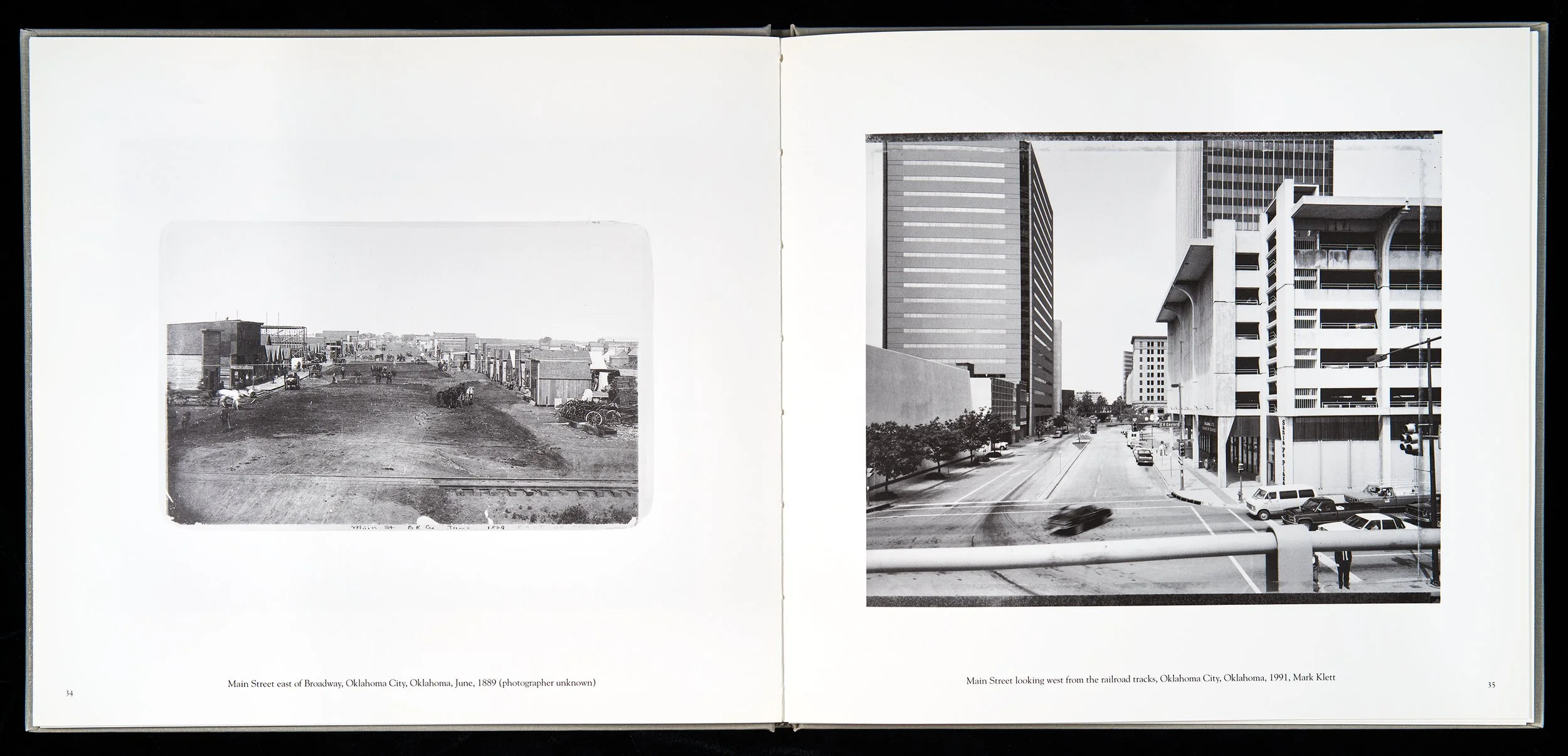 Main Street looking west from the railroad tracks, Oklahoma City, Oklahoma, 1991