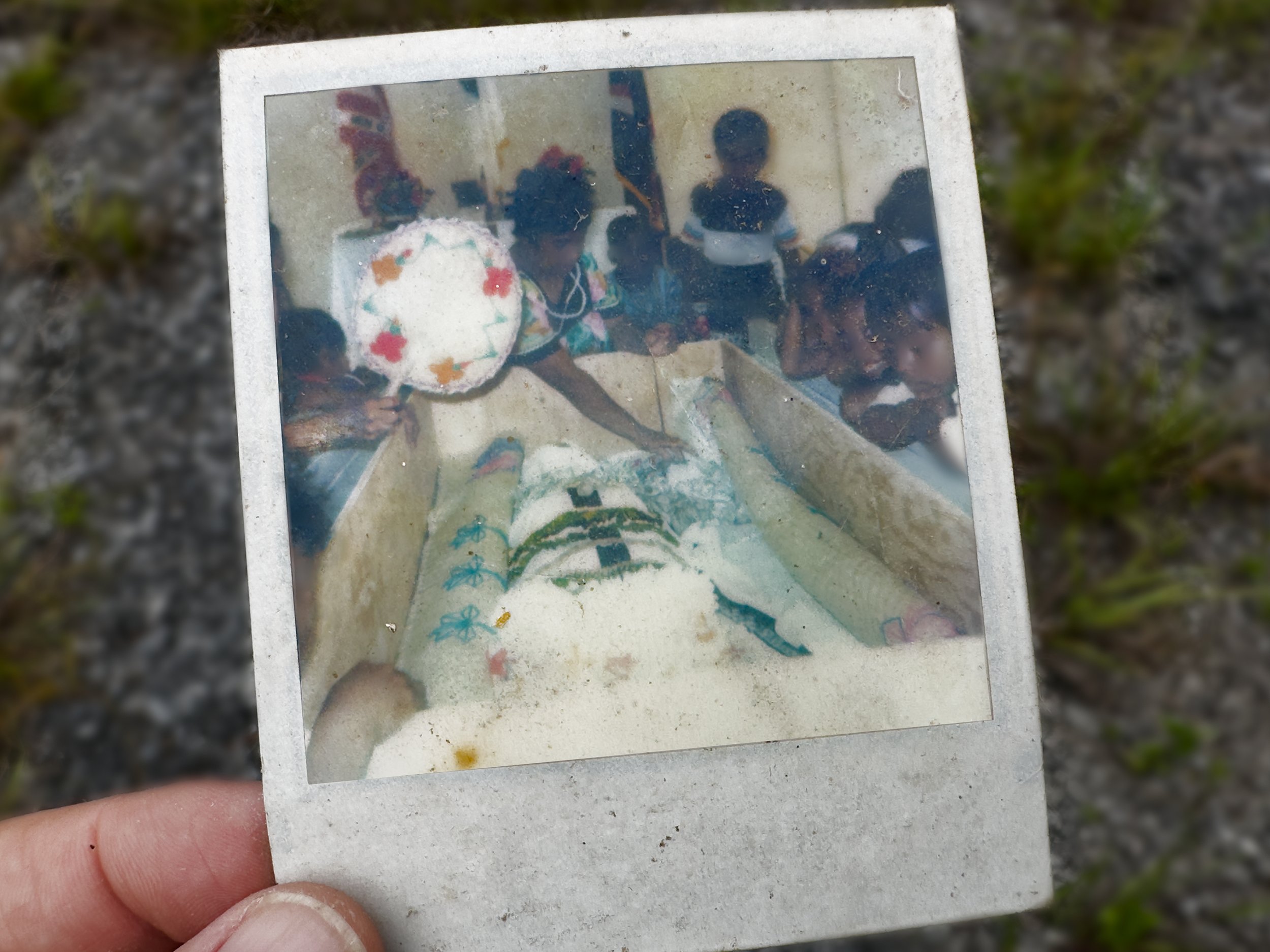  Snapshot of a funeral found in an abandoned house. 
