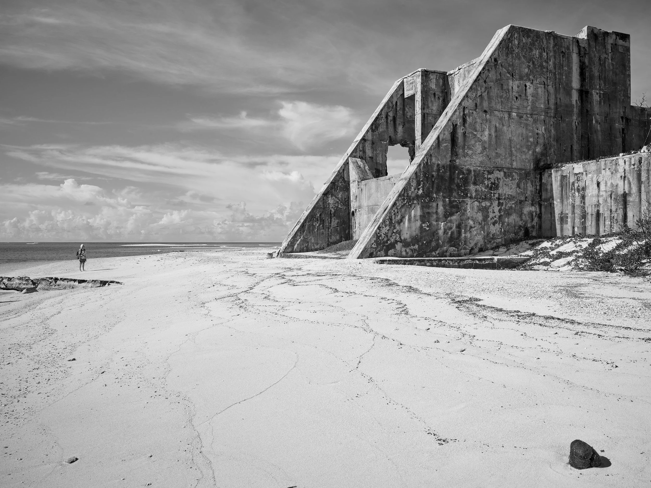  Camera bunker at Aomen, built to record the Bravo test in 1954, the largest nuclear device exploded in US history. 
