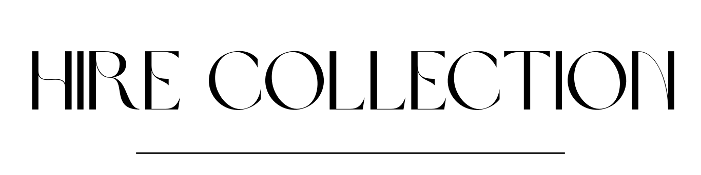 "Hire Collection" text in elegant serif font with a horizontal line below.
