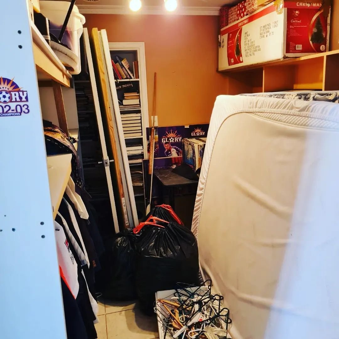 Junk Room to Play Room Conversion - Before