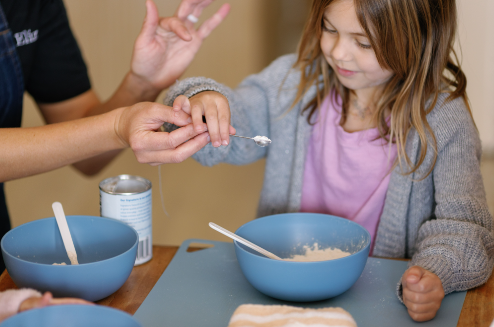 Preschooler baking