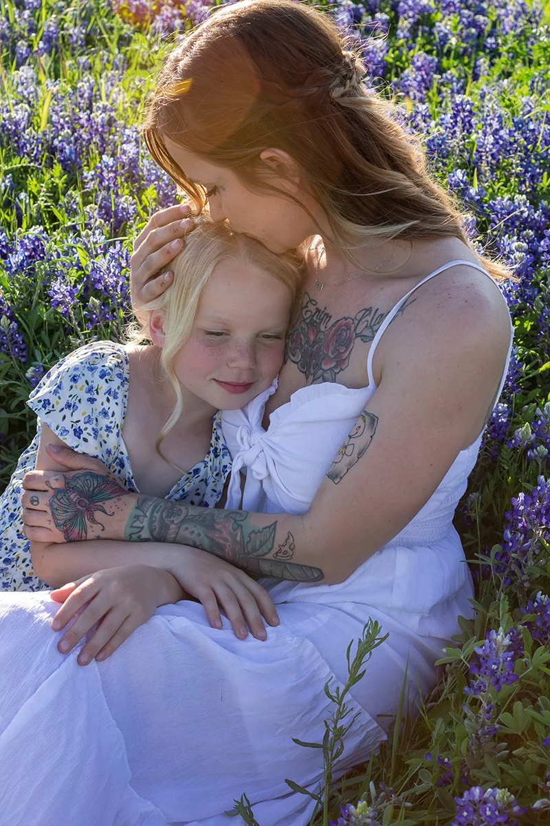 Mother and Daughter in Bluebonnets