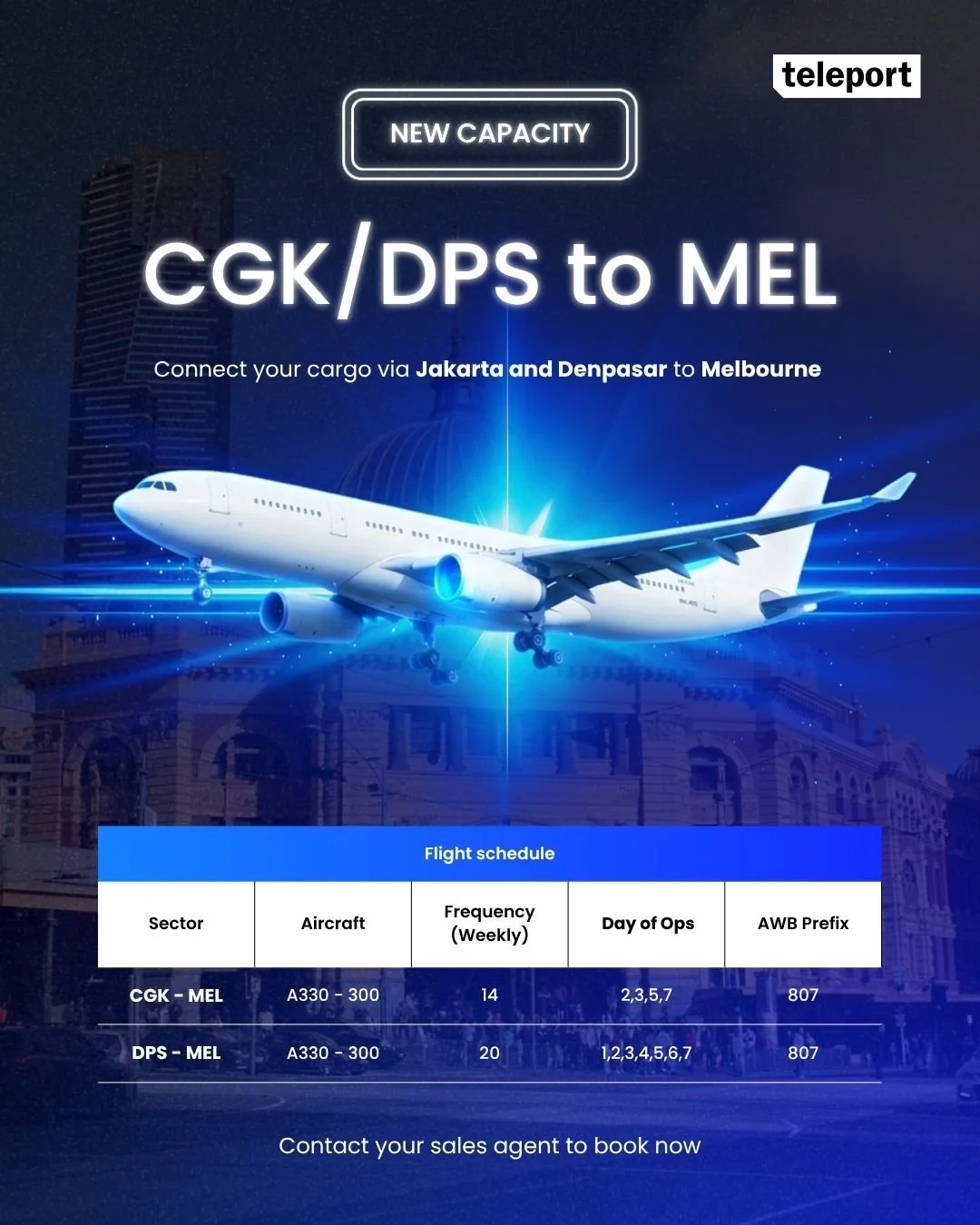 2× increase in freighter utilisation