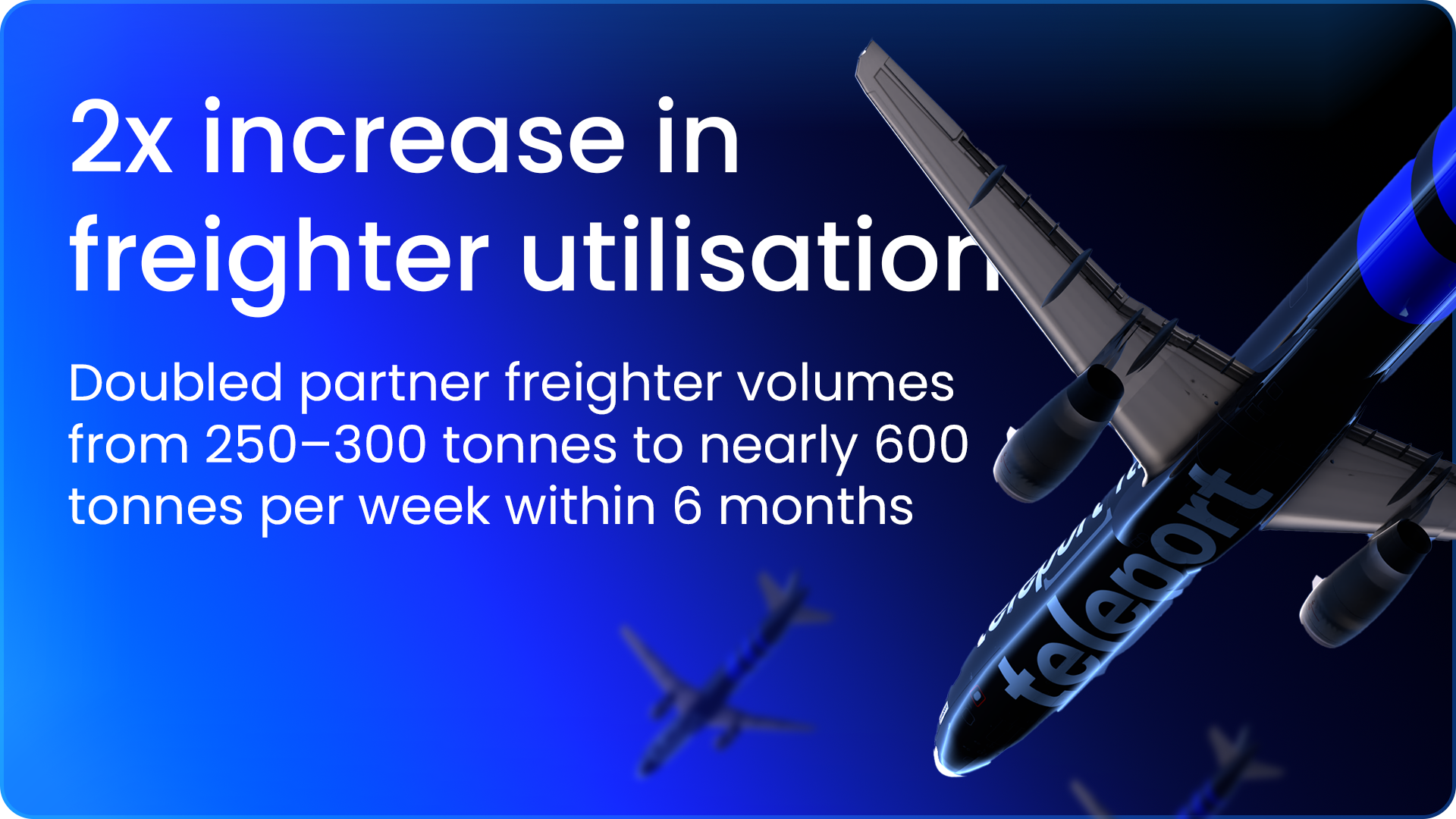 2× increase in freighter utilisation