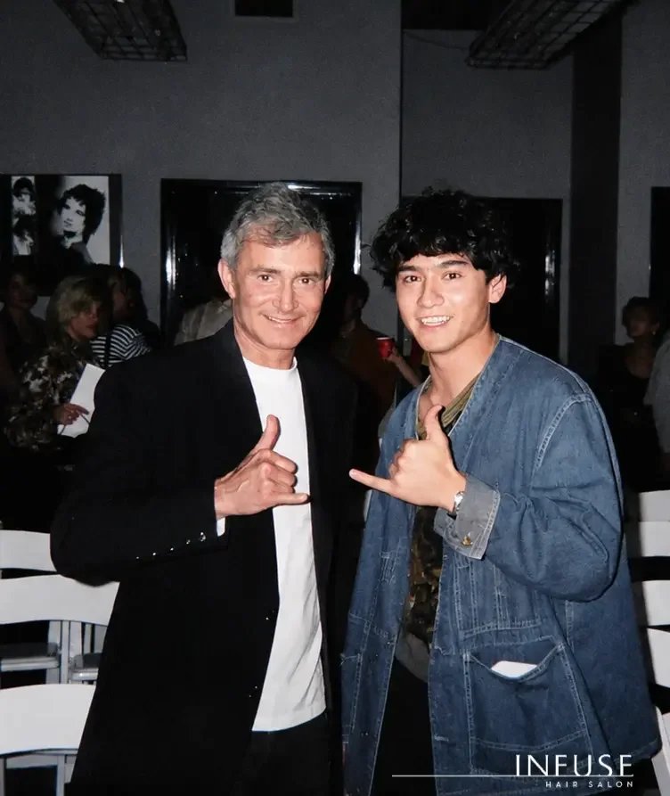 Danne with Vidal Sassoon at Academy in Santa Monica