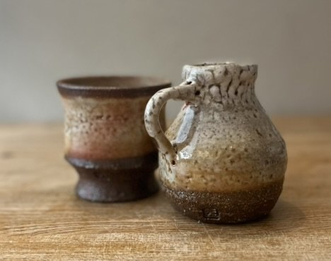 Shino anagama fired vessels