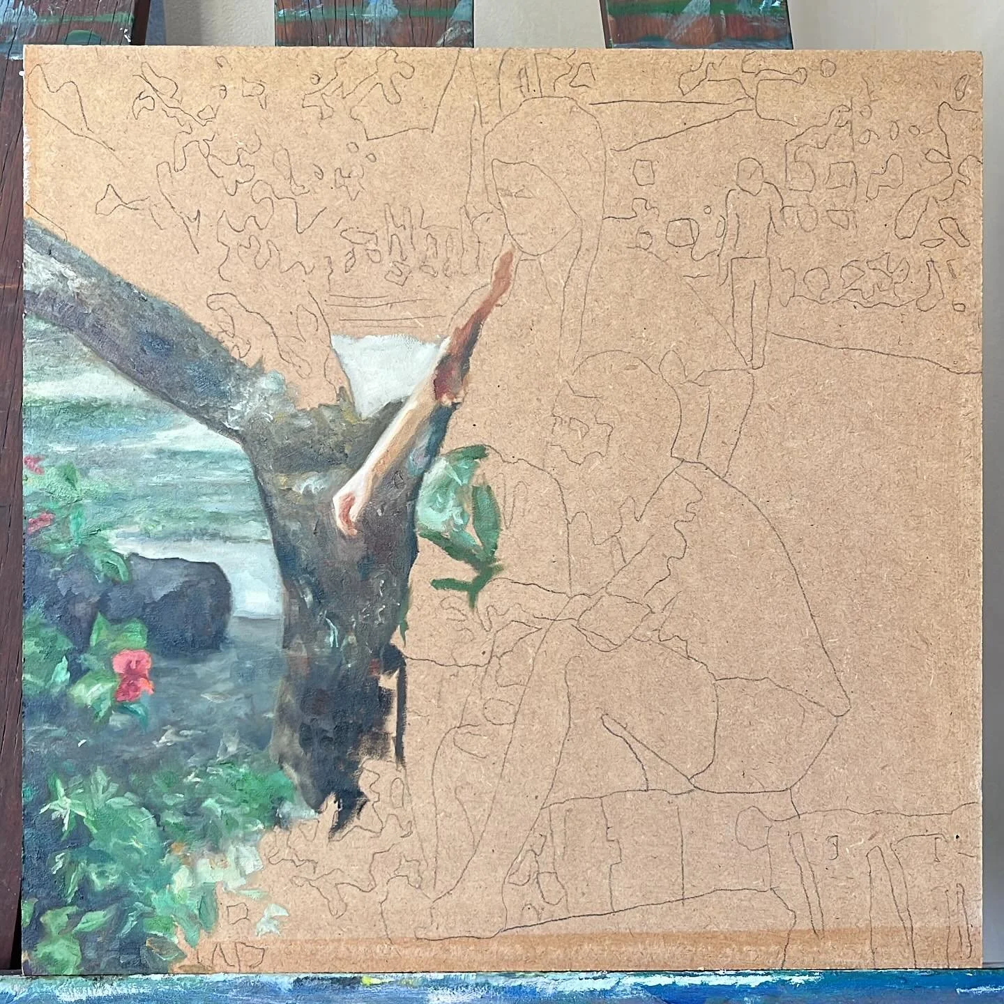 A glimpse at what was on the easel early this morning. Thanks mum and dad for being my muses 😘

#portraitpainting #muse #oilpainting #contemporaryart #nzartist #nzart
