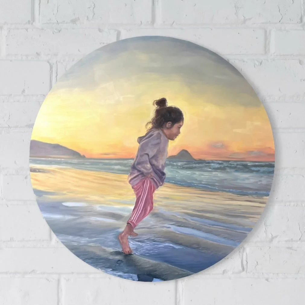 Spring is just around the corner&hellip; excited for some warmer walks on the beach 🌅 

(Currently untitled)
600mm x 600mm
Oil on wood panel

#beachdays #sunsets #oilpainting #portraitpainting #nzart #ohopebeach