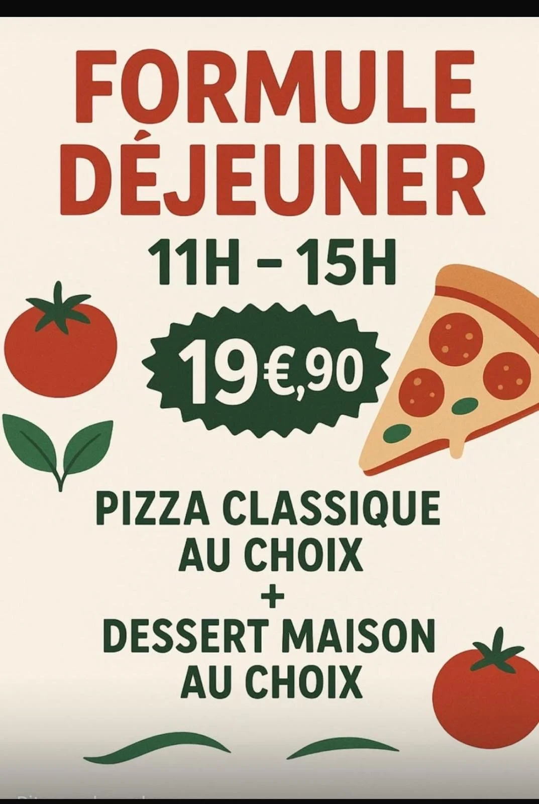 Formule déjeuner – 19,90 € – Bacio Terrazza, Gournay-sur-Marne