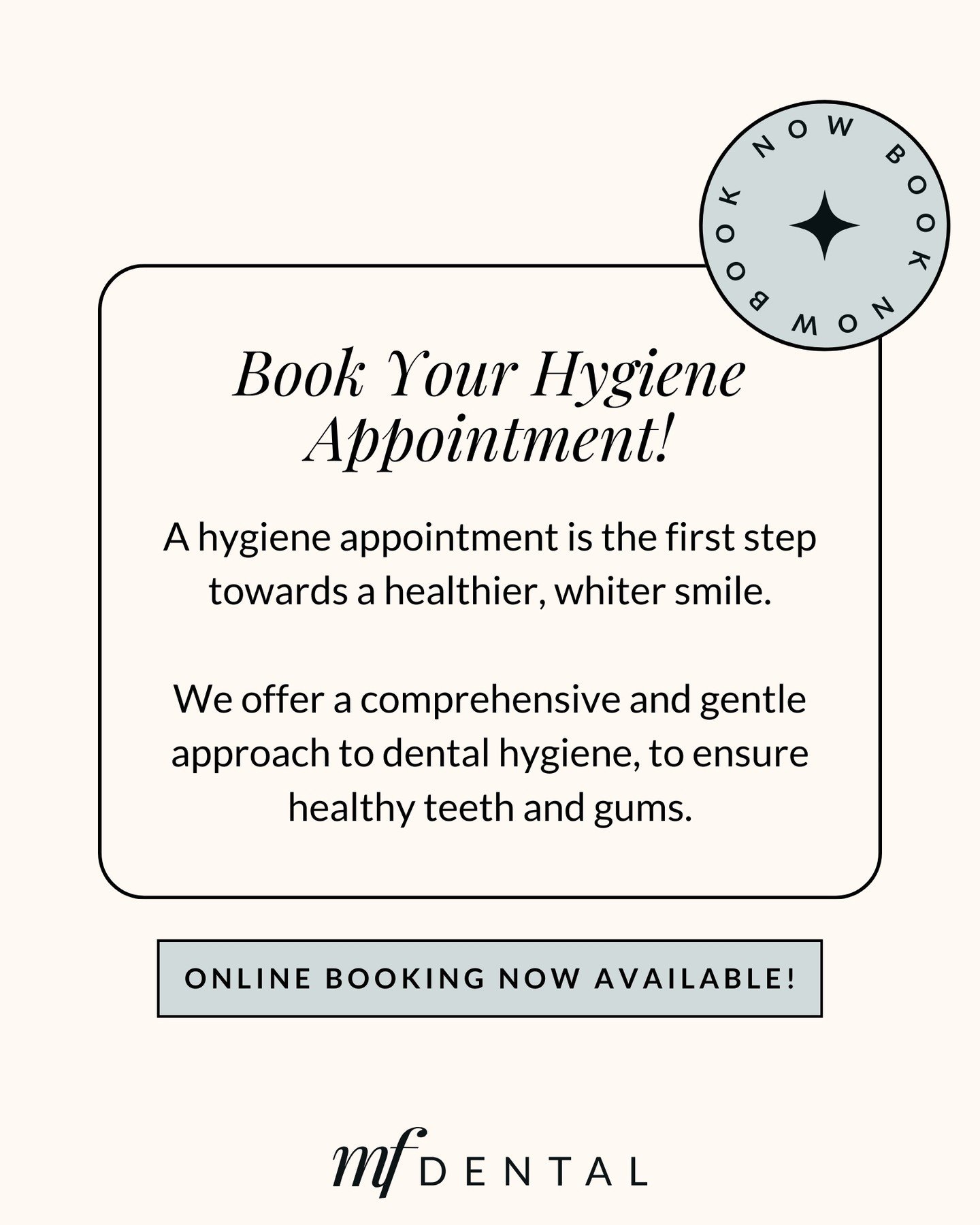 Your Smile Deserves the Best Care! 🌟

Regular hygiene appointments are essential for maintaining a healthy, beautiful smile. Professional cleanings help remove buildup, prevent gum disease, and keep your teeth looking bright.

Here&rsquo;s why hygie