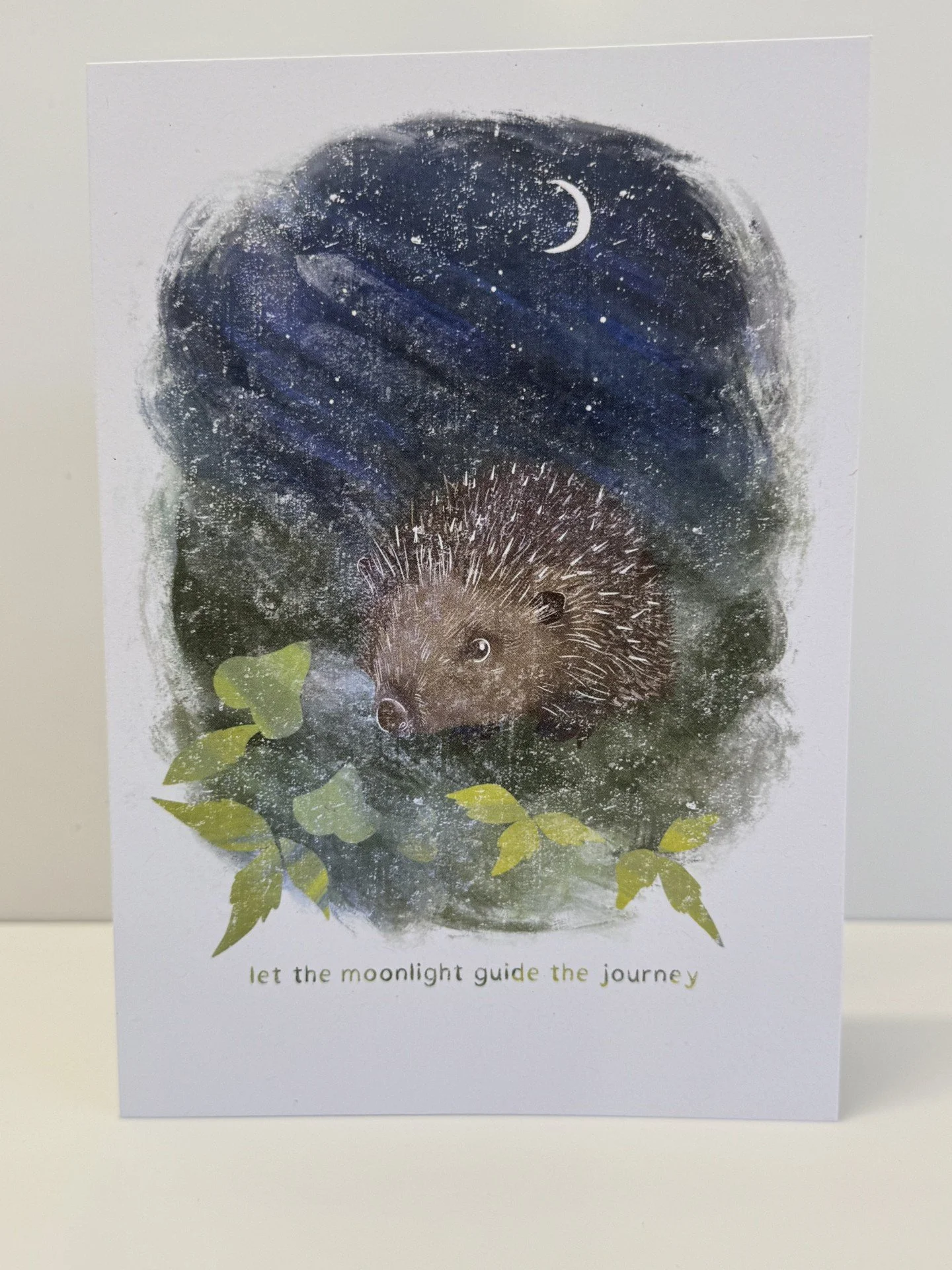 Let the moonlight guide the journey - Blank greeting card