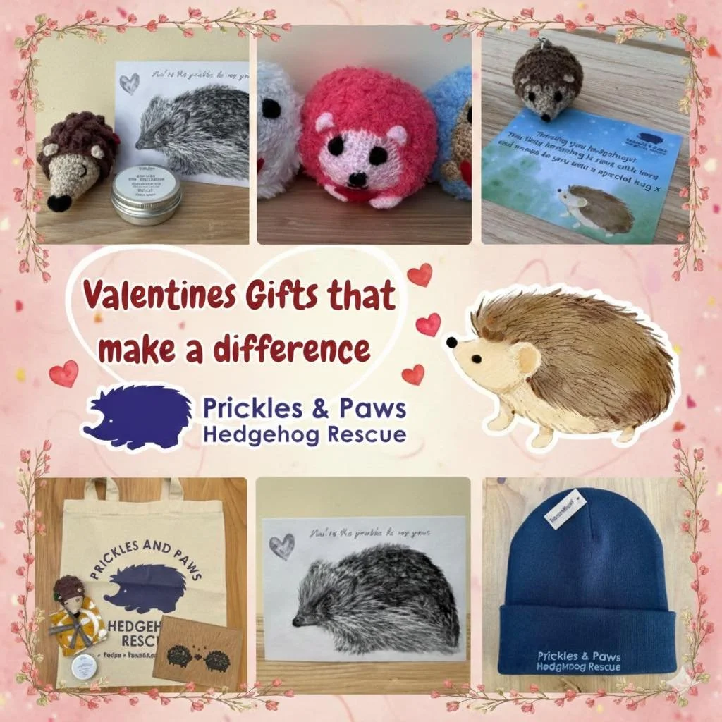 💖 Spread the love this Valentine&rsquo;s! 🦔
Check out our range of cards &amp; gifts&mdash;perfect for your Valentine and our rescued hedgehogs!

https://www.pricklesandpaws.org/shop

#valetinesday #ValentinesDay #hedgehoglove #pricklesandpaws #val