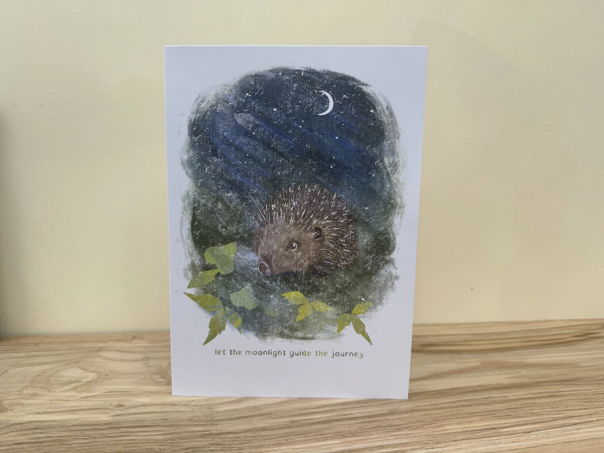 Let the moonlight guide the journey - Blank greeting card