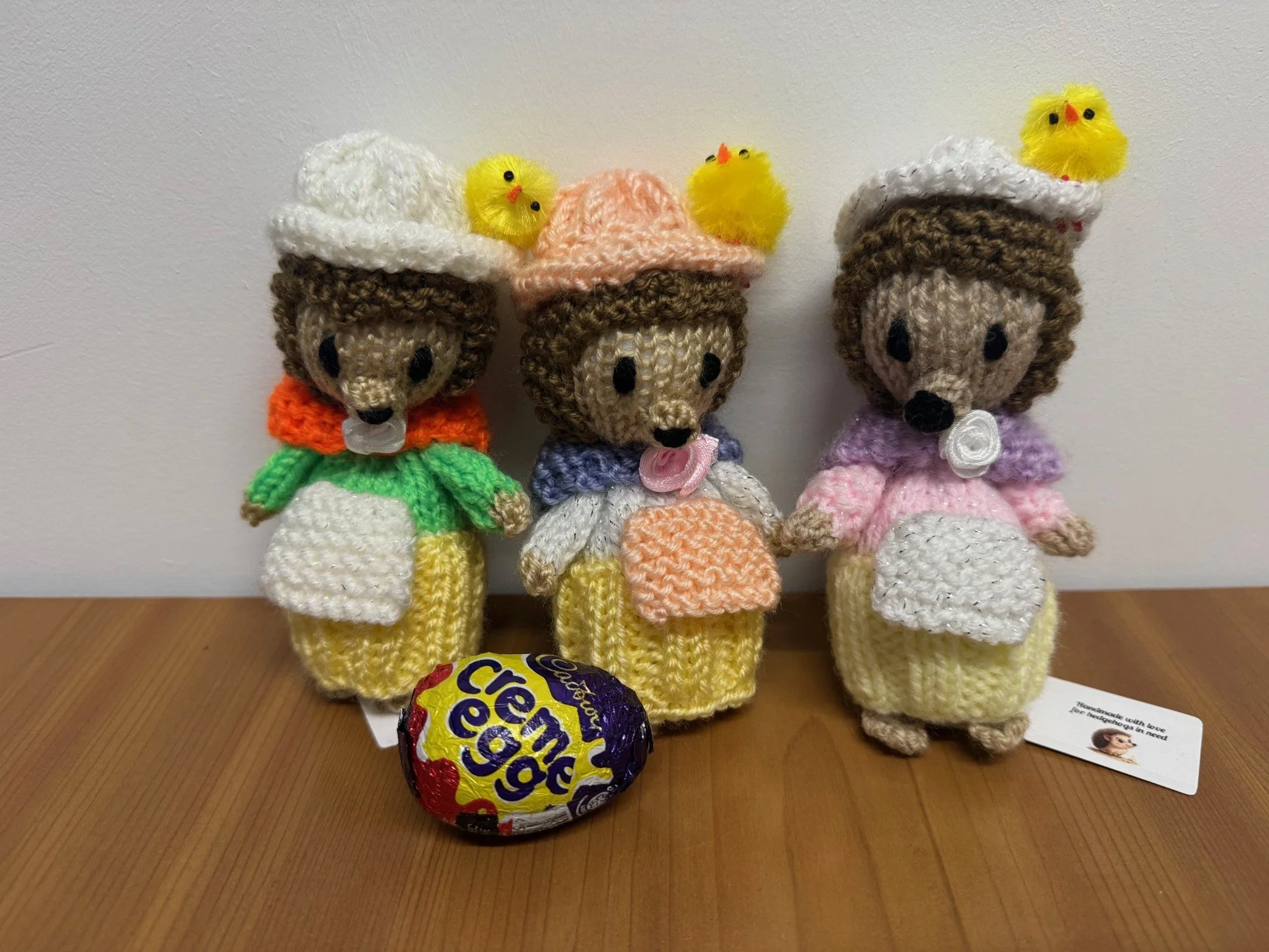 Knitted Easter Hedgehogs
