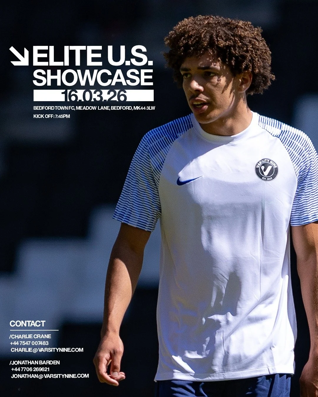 NEW U.S. SHOWCASE ANNOUNCED ⚽️ 

Are you a U.S. college soccer coach looking for new talent?

Send us a message or contact our soccer consultants to find out more about our upcoming showcase event!

🗓️ 16th March
📍 Bedford Town FC
🕢️ 7:45pm