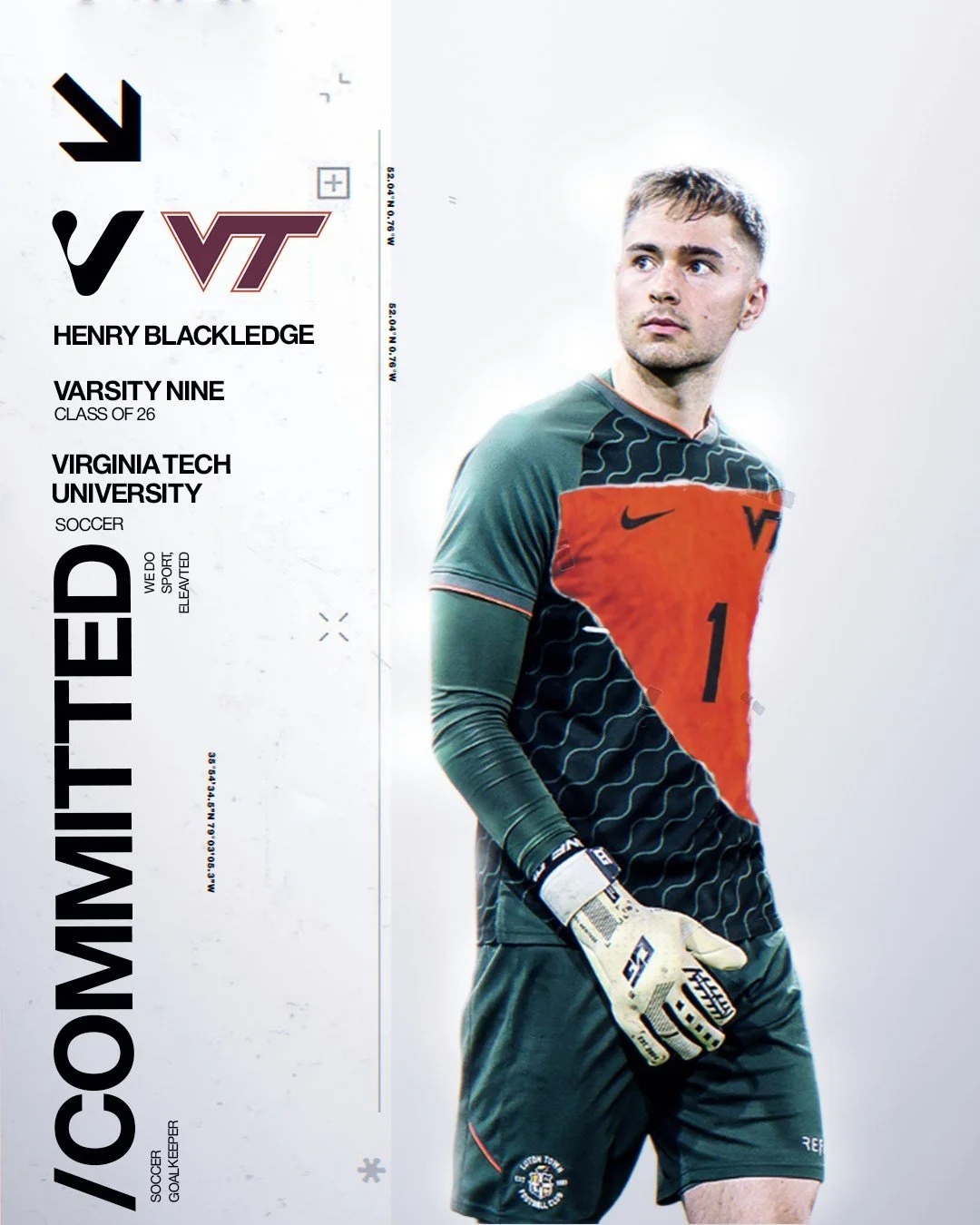 Congratulations to @henry.blackledge on committing to @hokiesmsoccer of the ACC!

The 6&rsquo;4 Australian goalkeeper has been playing for Luton U21s over the past two seasons, alongside gaining valuable experience in high-level non-league men&rsquo;