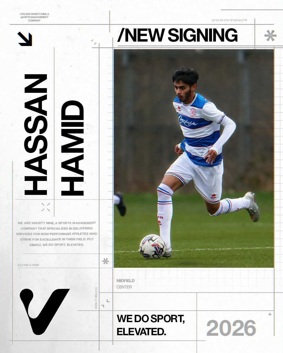 New signing - @hassan.hamid10

Hassan progressed through the QPR Academy, where he represented both the U18s and U21s. He now combines that foundation with valuable senior experience at Rimal Al Sahra in the UAE 3rd Division, alongside high-level non