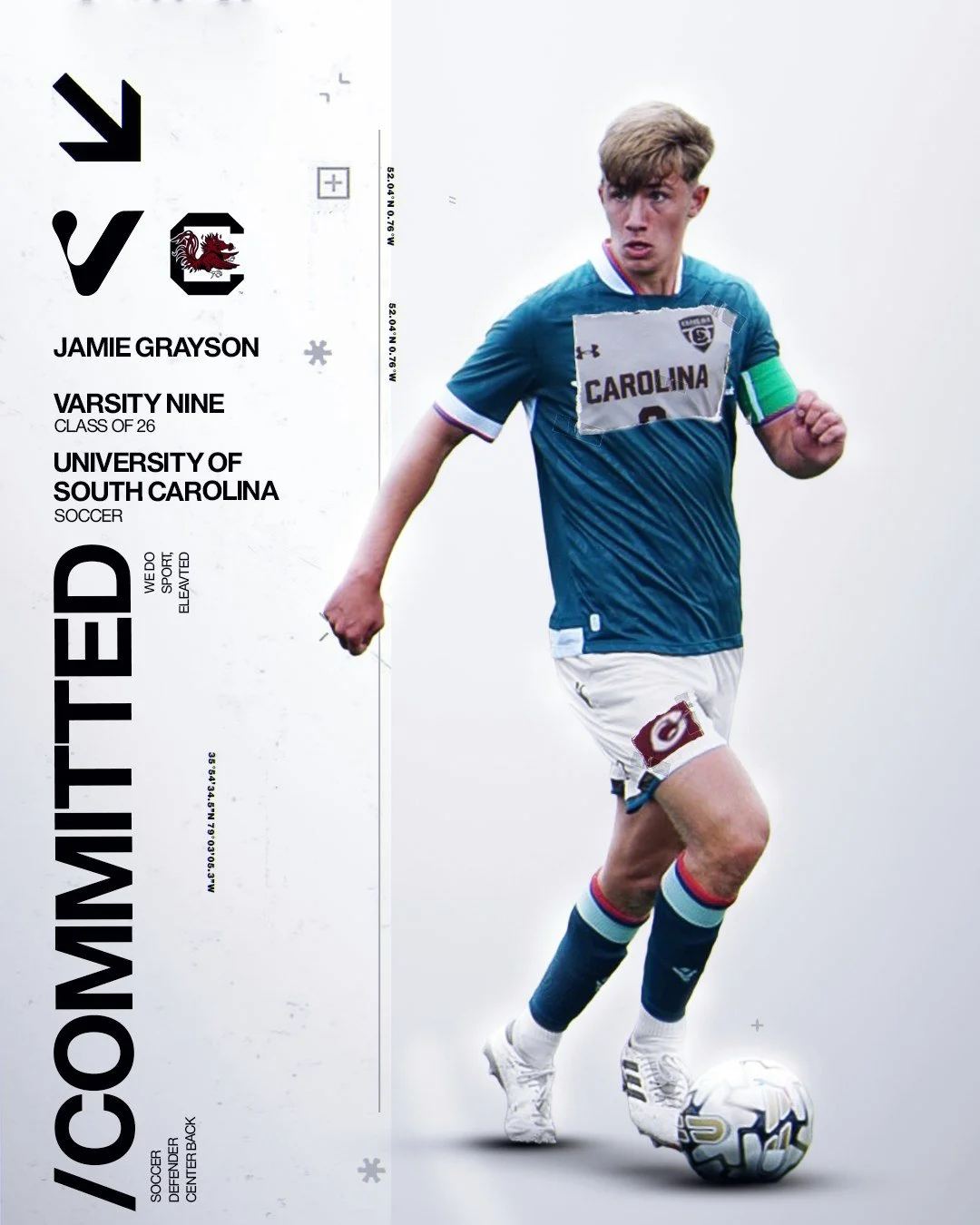 COMMITTED 👏  @jamiegrayson4

Congratulations to Varsity Nine athlete, Jamie, on committing to @gamecockmsoccer

We&rsquo;re looking forward to supporting his journey in the U.S as he begins his collegiate career this fall 🇺🇸