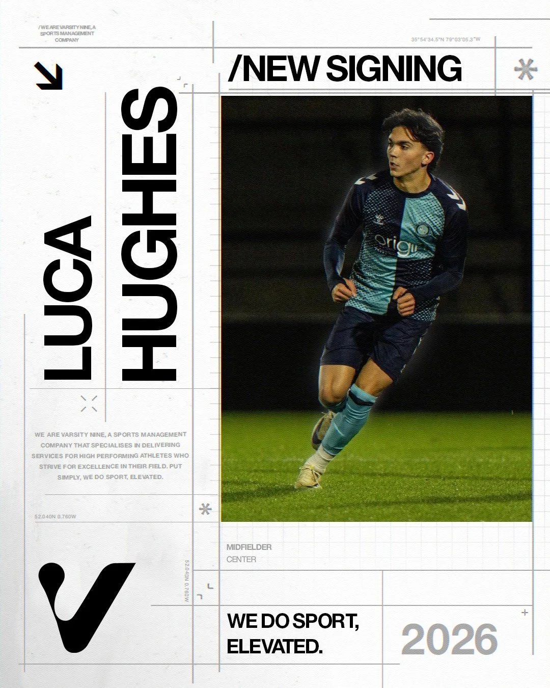 New Signing &ndash; Luca Hughes

Luca joins us after spells with Wycombe and Charlton. A talented, all-round midfielder, he brings high-level technical quality along with a real eye for goal. Comfortable in possession and capable of impacting the gam