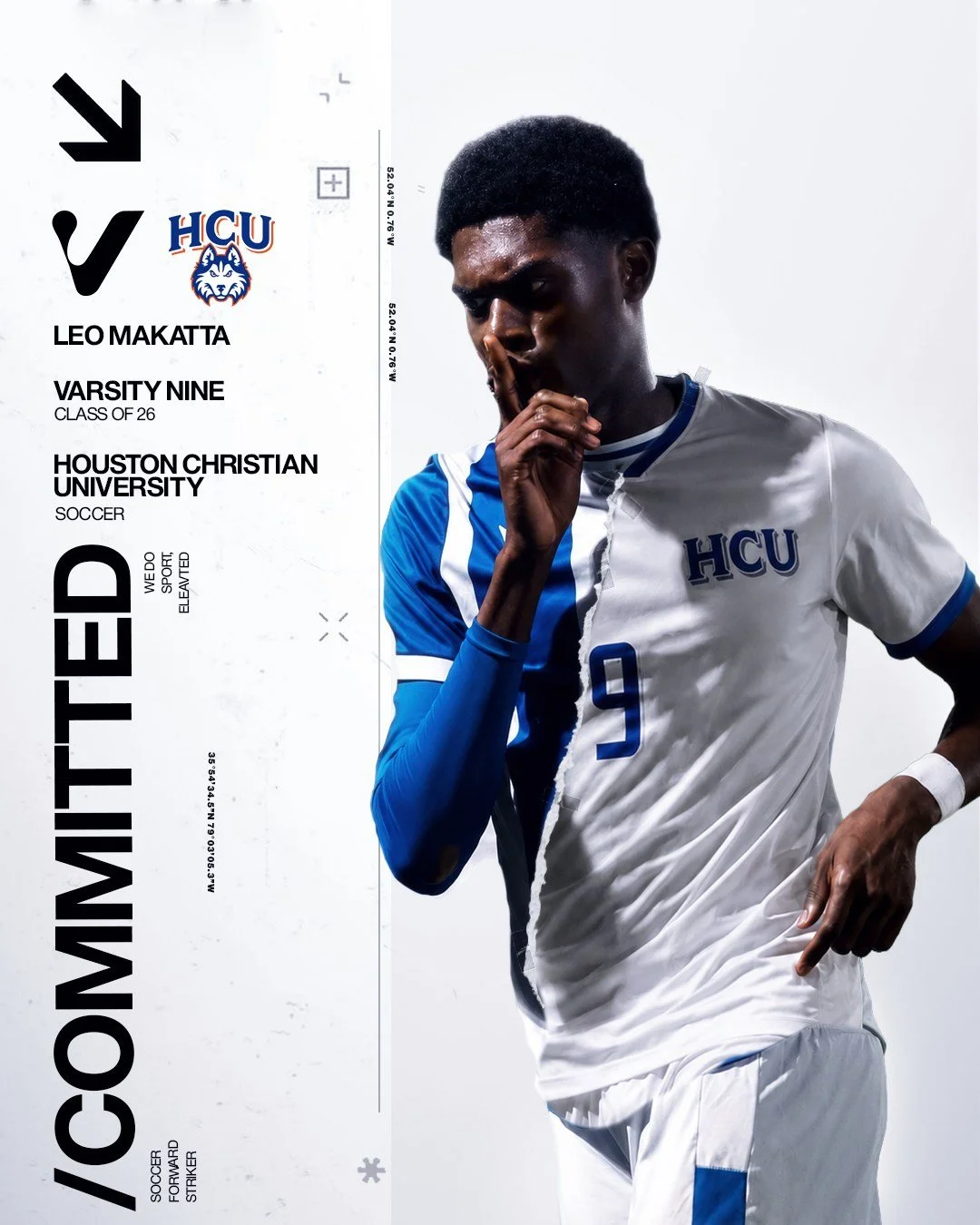 Congratulations to Leo Makatta, who has committed to @hcu_menssoccer 👏 

A powerful forward from Colchester United, Leo combines size, strength, and athleticism with excellent technical ability. Capable of scoring all types of goals, he is equally e