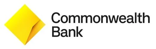 Commonwealth Bank logo with a yellow diamond and black text