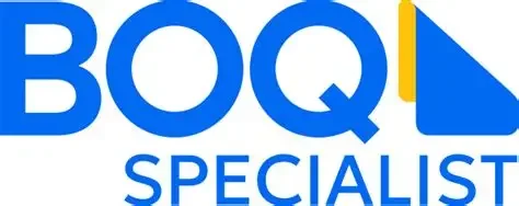 Text-based logo featuring the words 'BOQ Specialist' with a stylized blue and yellow graphic element.