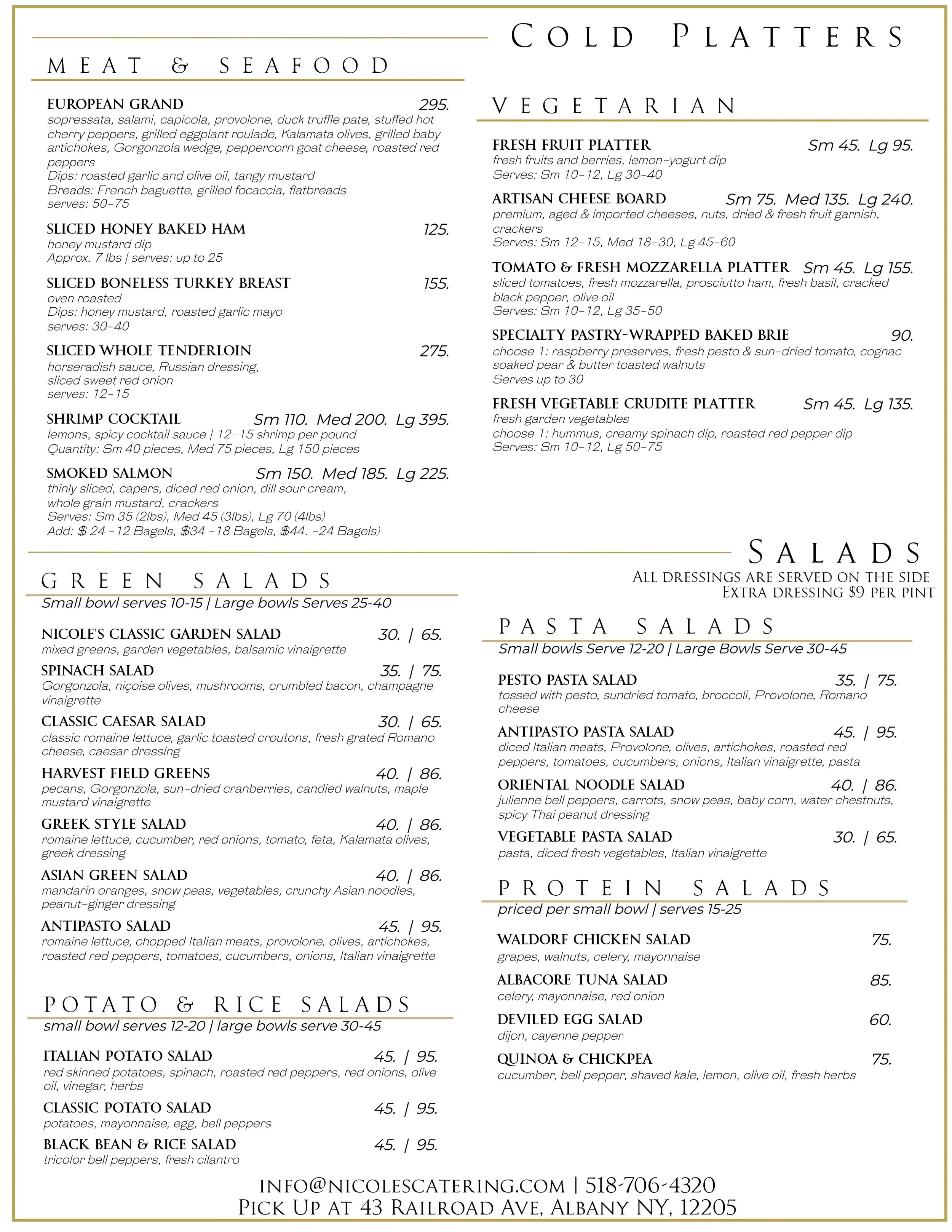 EXPRESS MENU — Nicole's Catering