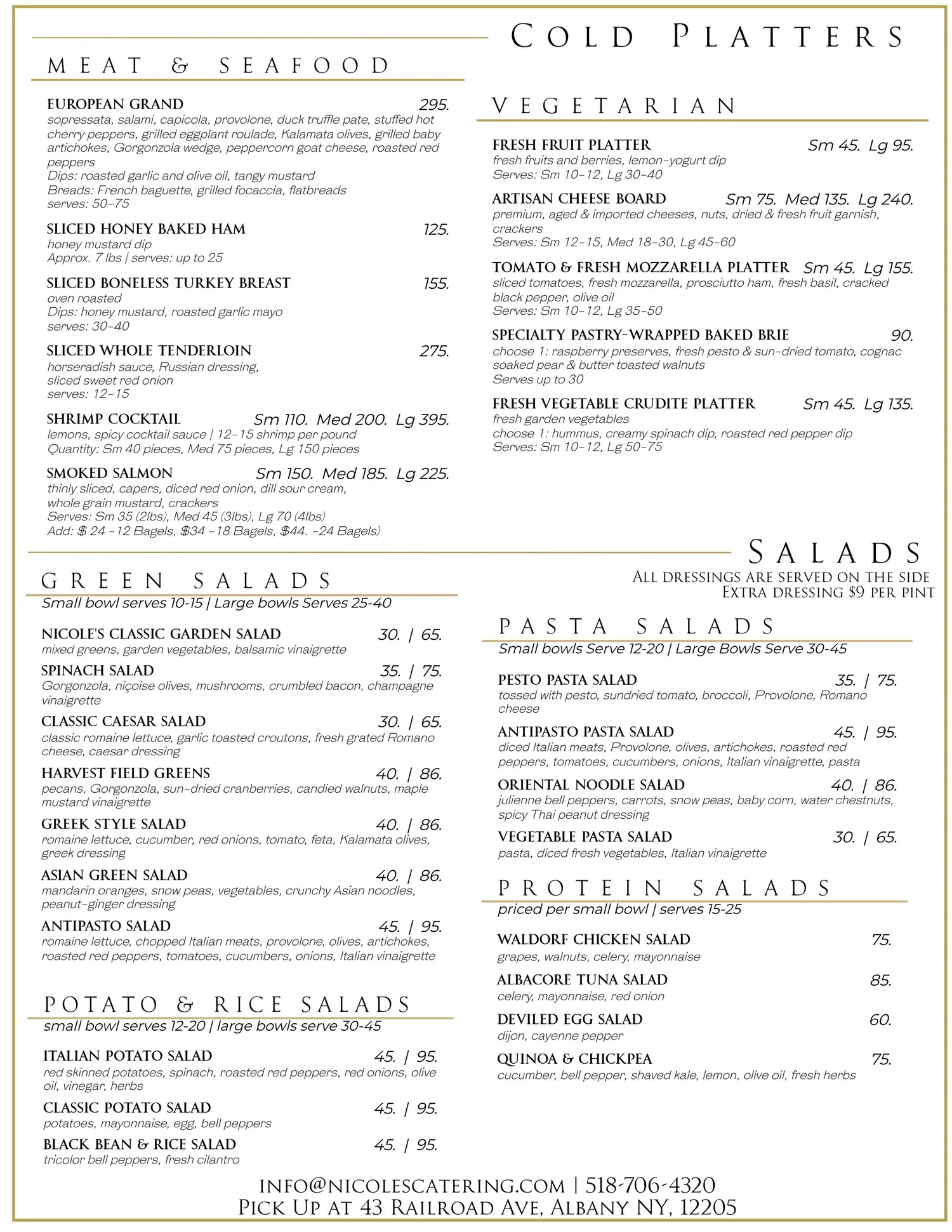 EXPRESS MENU — Nicole's Catering