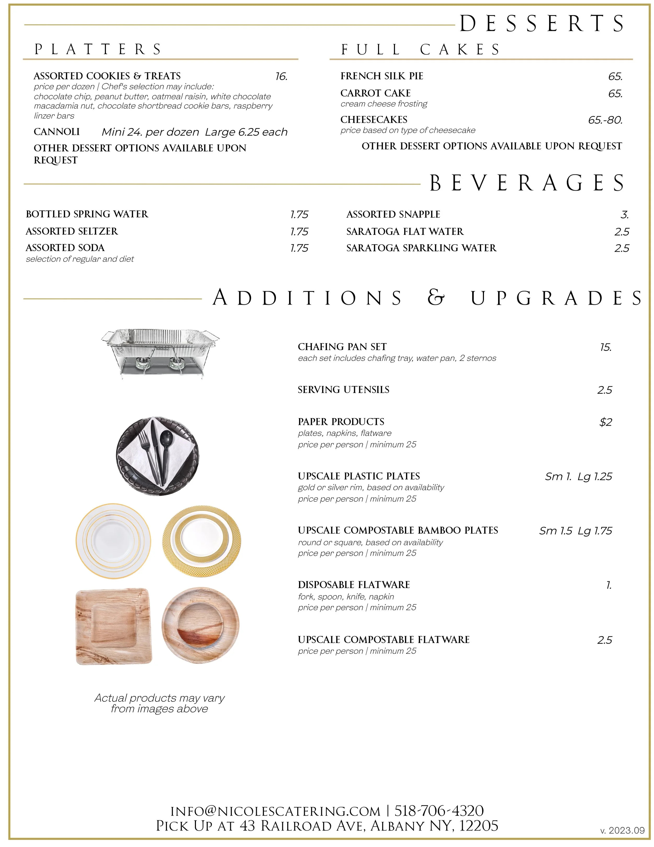 EXPRESS MENU — Nicole's Catering
